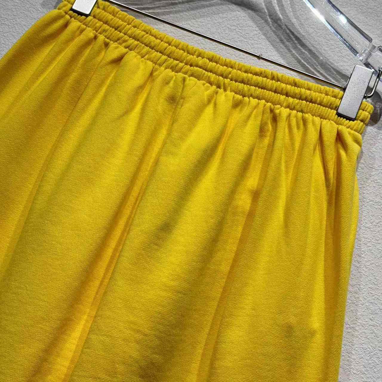 Balenciaga x Scholl Logo Embroidered Yellow Pants - DesignerGu
