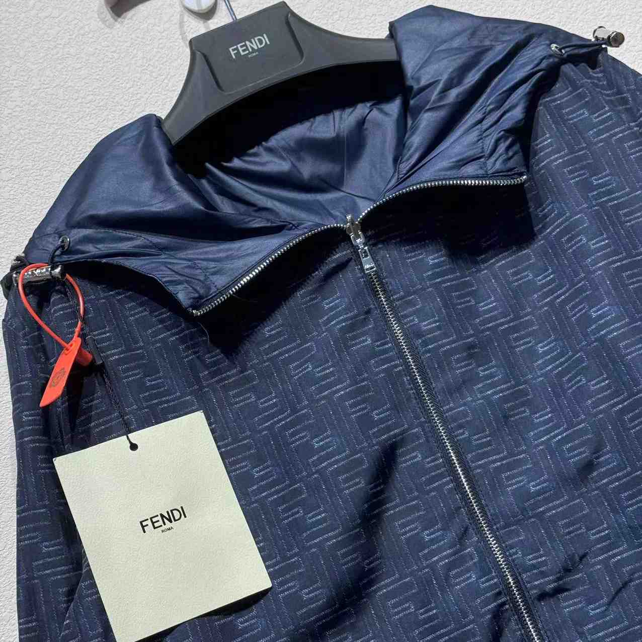 Fendi Blue FF Nylon Jacket - DesignerGu