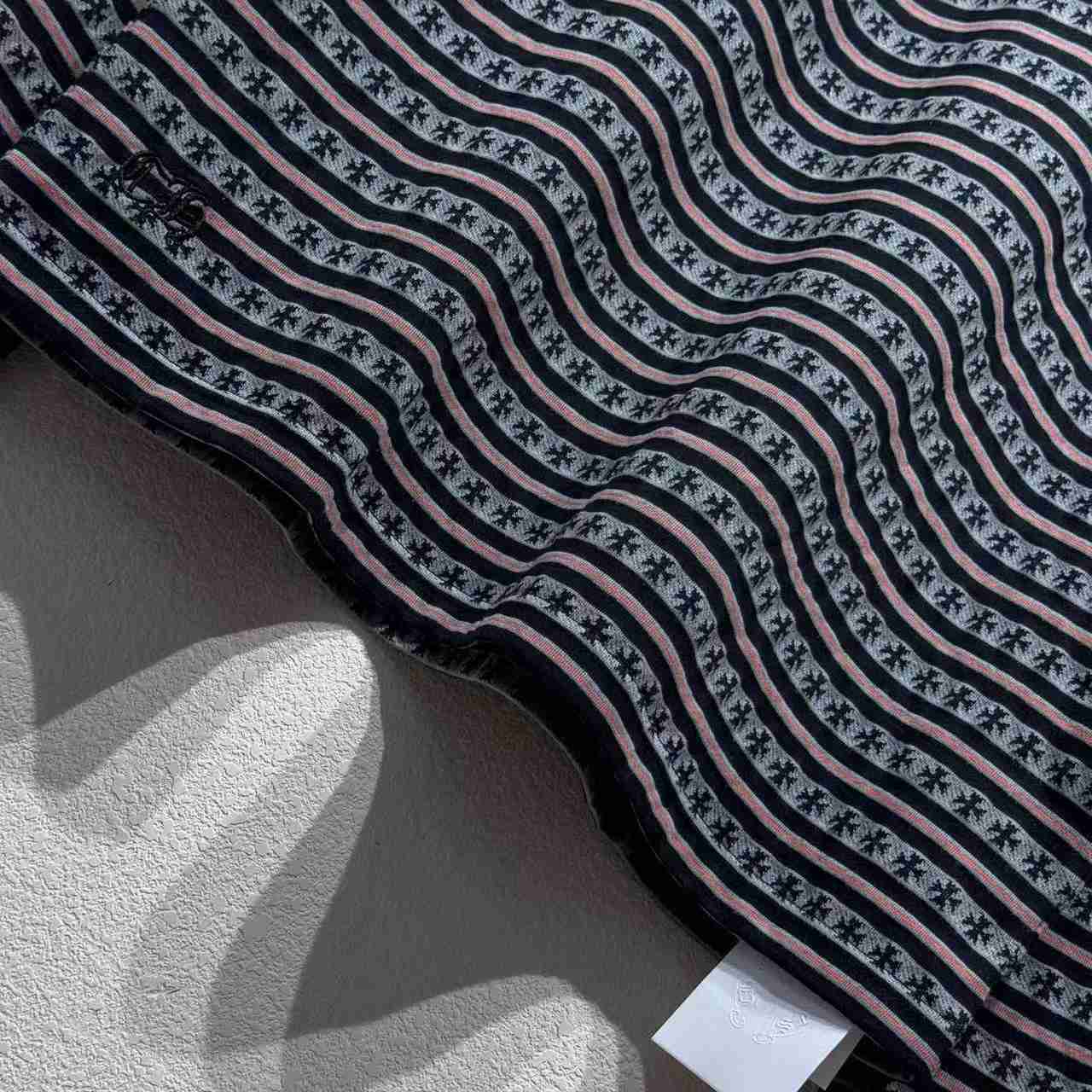 Chrome Heart Striped Polo Shirt - DesignerGu