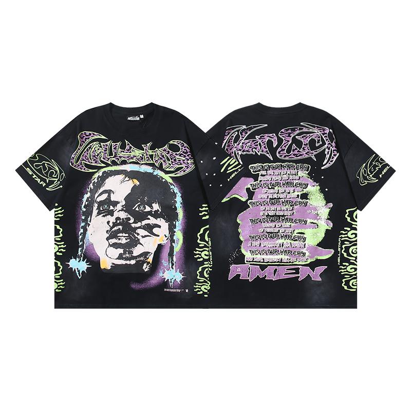 Hellstar Amen T-Shirt 'Black' - DesignerGu