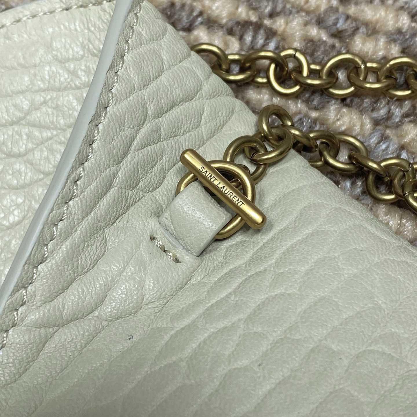 Saint Laurent Cassandre Chain Pouch In Lambskin - DesignerGu