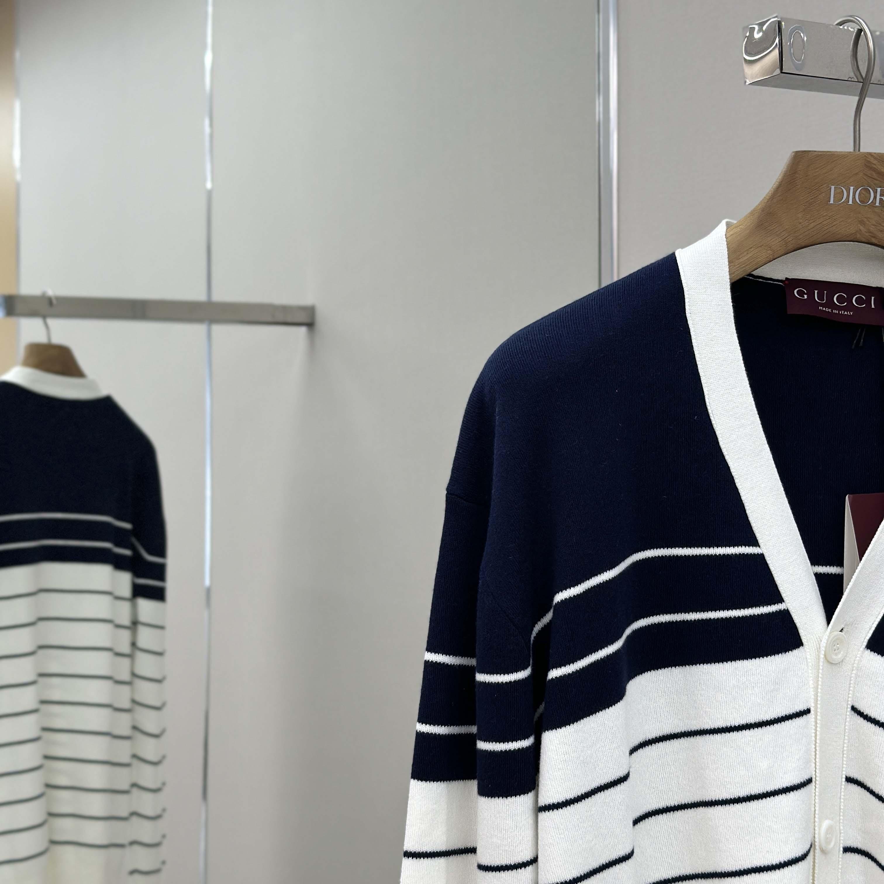 Gucci Cotton Cardigan With Embroidery - DesignerGu