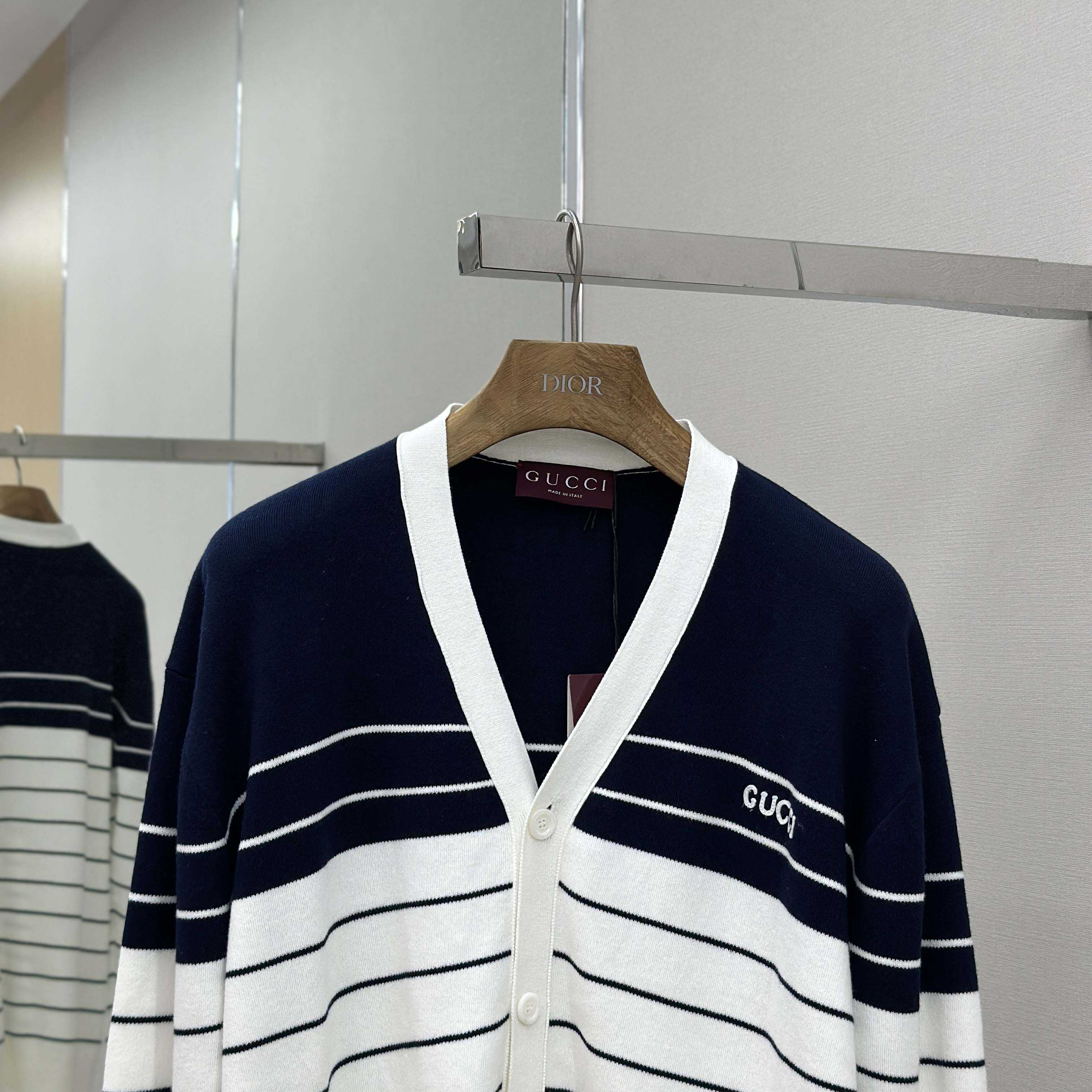 Gucci Cotton Cardigan With Embroidery - DesignerGu