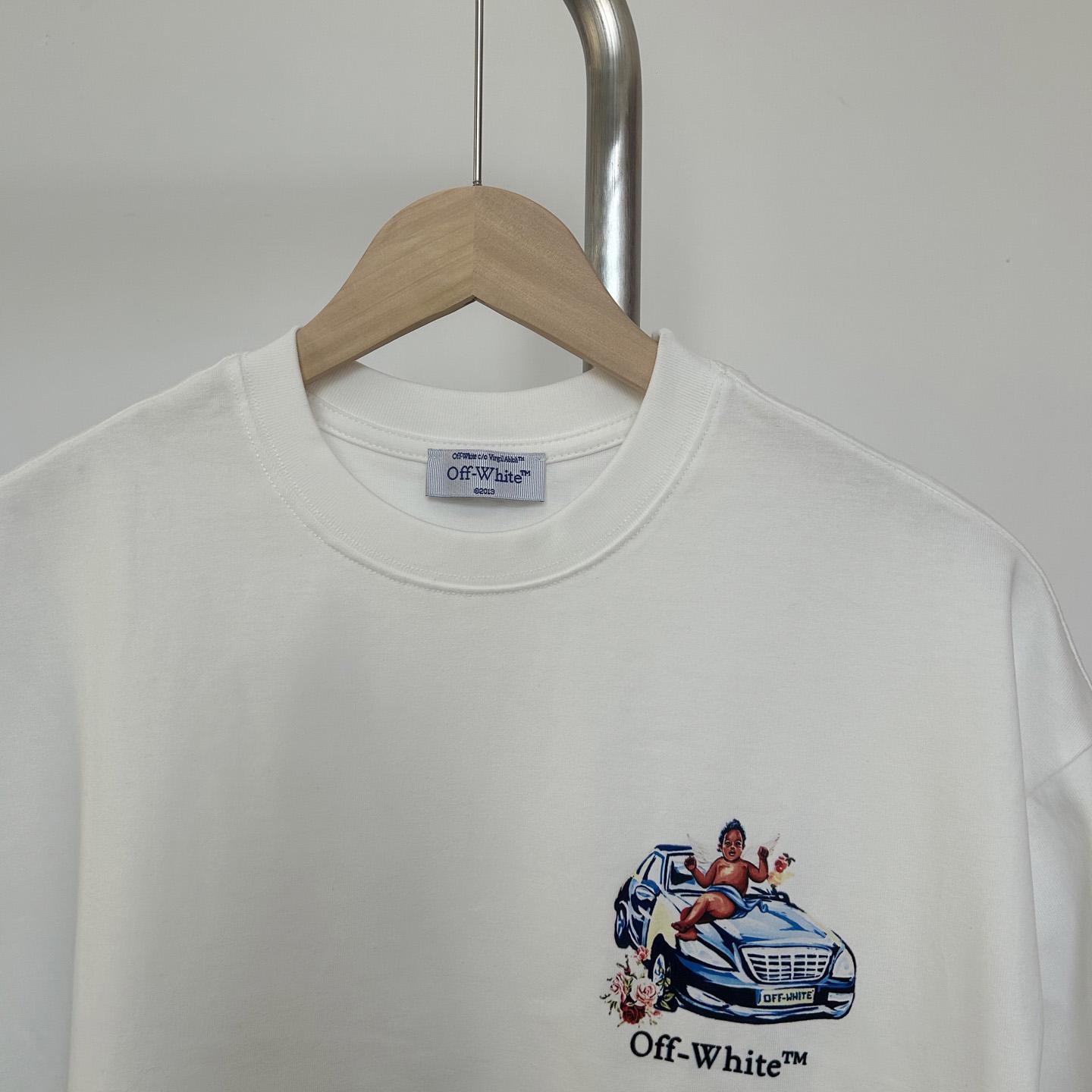 Off-White White Fresco Arrow T-Shirt    - DesignerGu