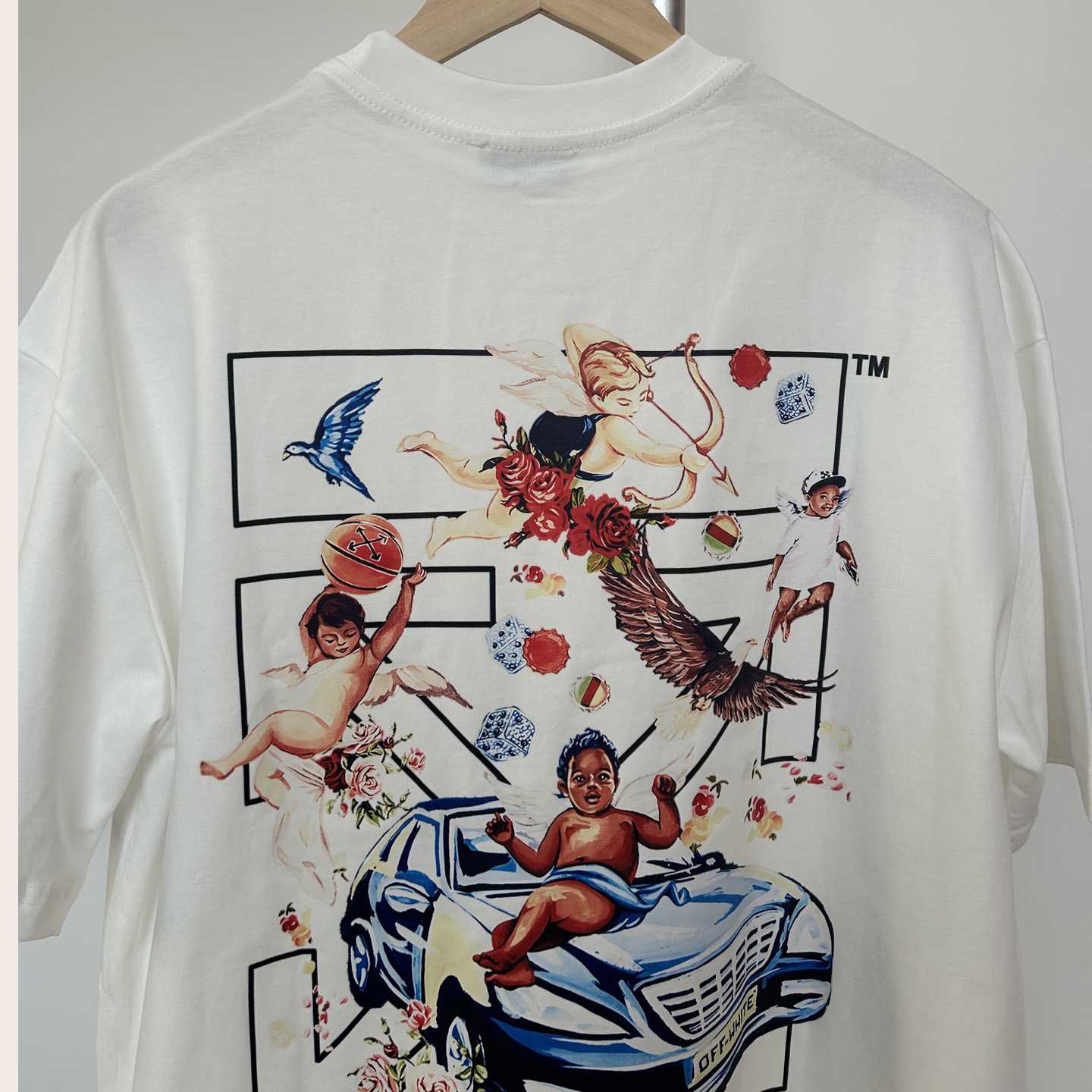 Off-White White Fresco Arrow T-Shirt    - DesignerGu