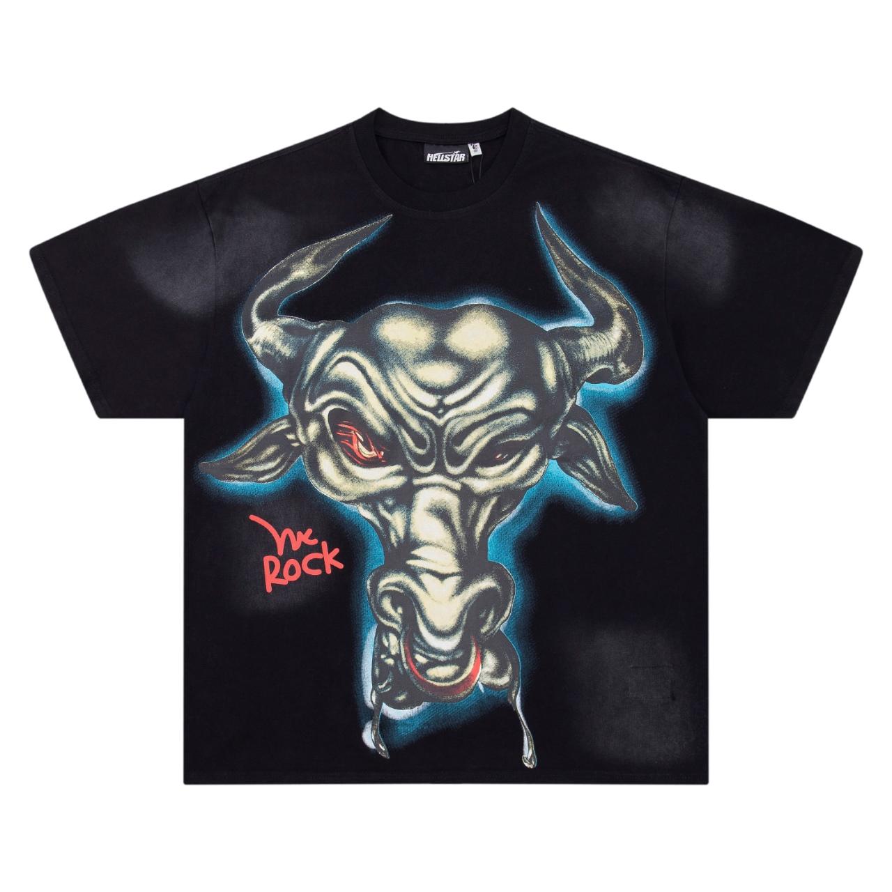 Hellstar x WWE Brahma Bull T-Shirt 'Black' - DesignerGu