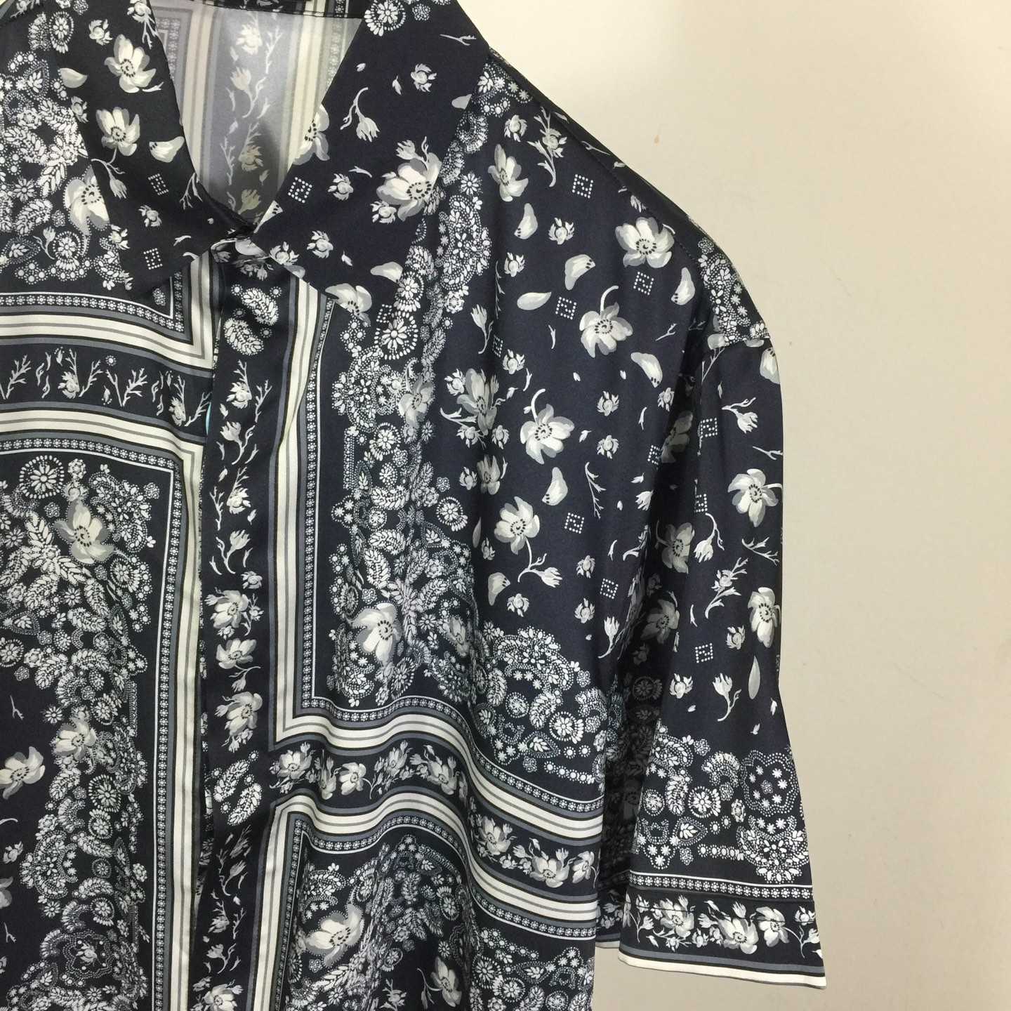 Fendi White And Blue Silk Shirt & Shorts - DesignerGu