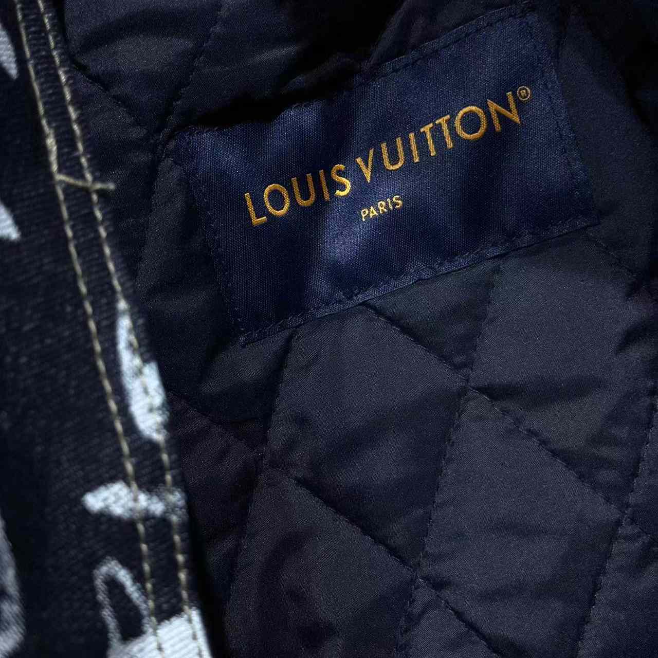 Louis Vuitton Denim Collarless Jacket  1AILLL - DesignerGu