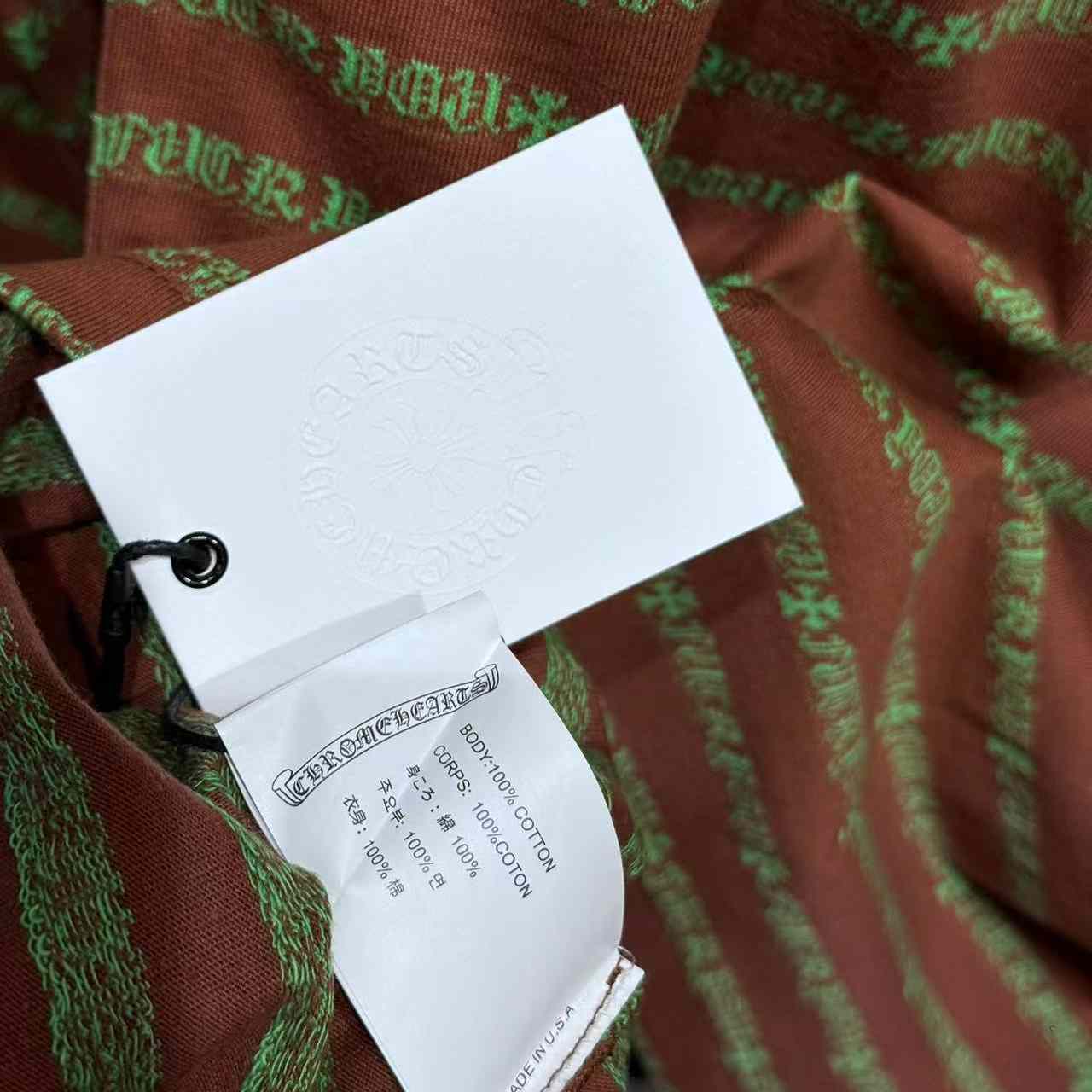 Chrome Heart Striped Polo Shirt - DesignerGu