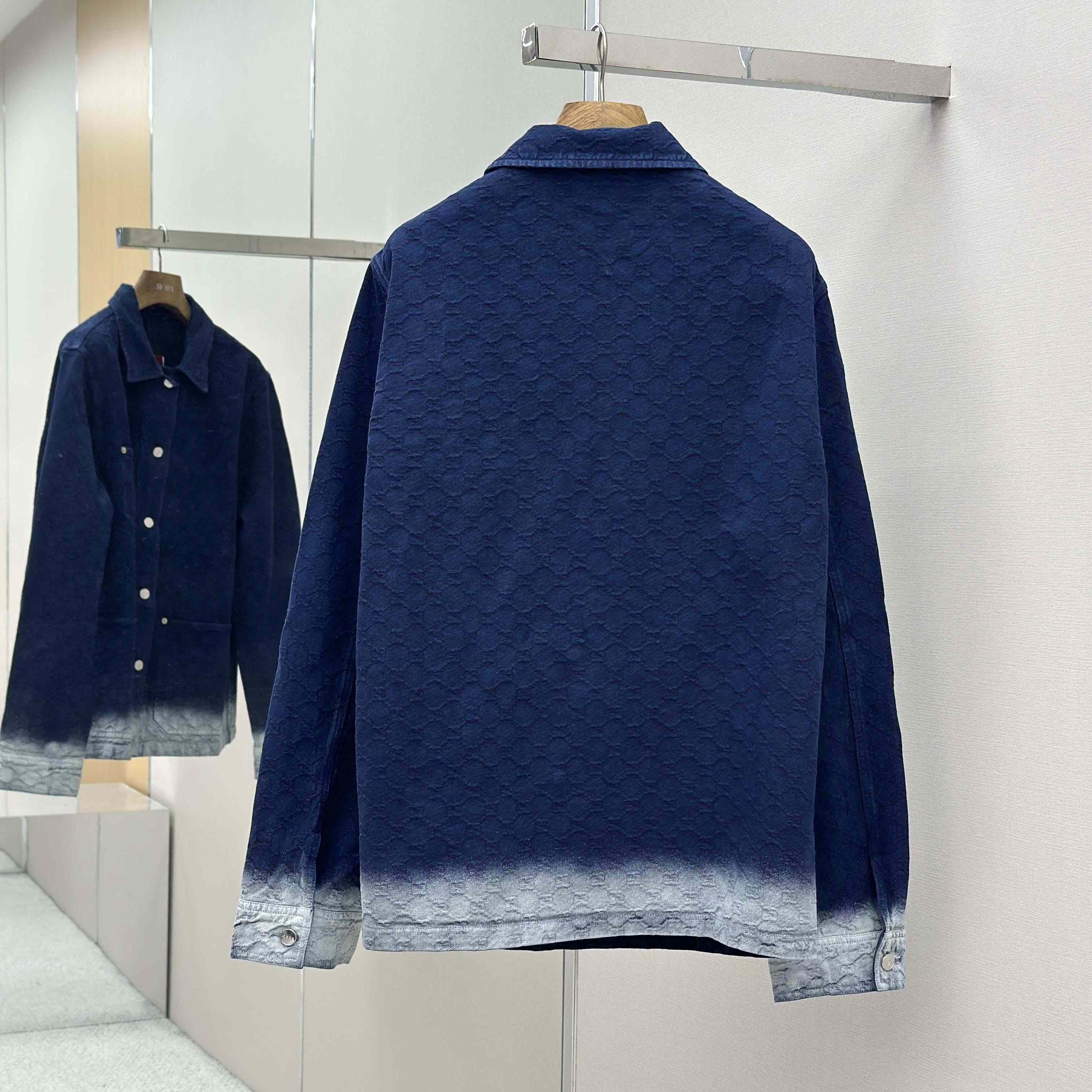 Gucci Bleached GG Cotton Denim Jacquard Shirt - DesignerGu