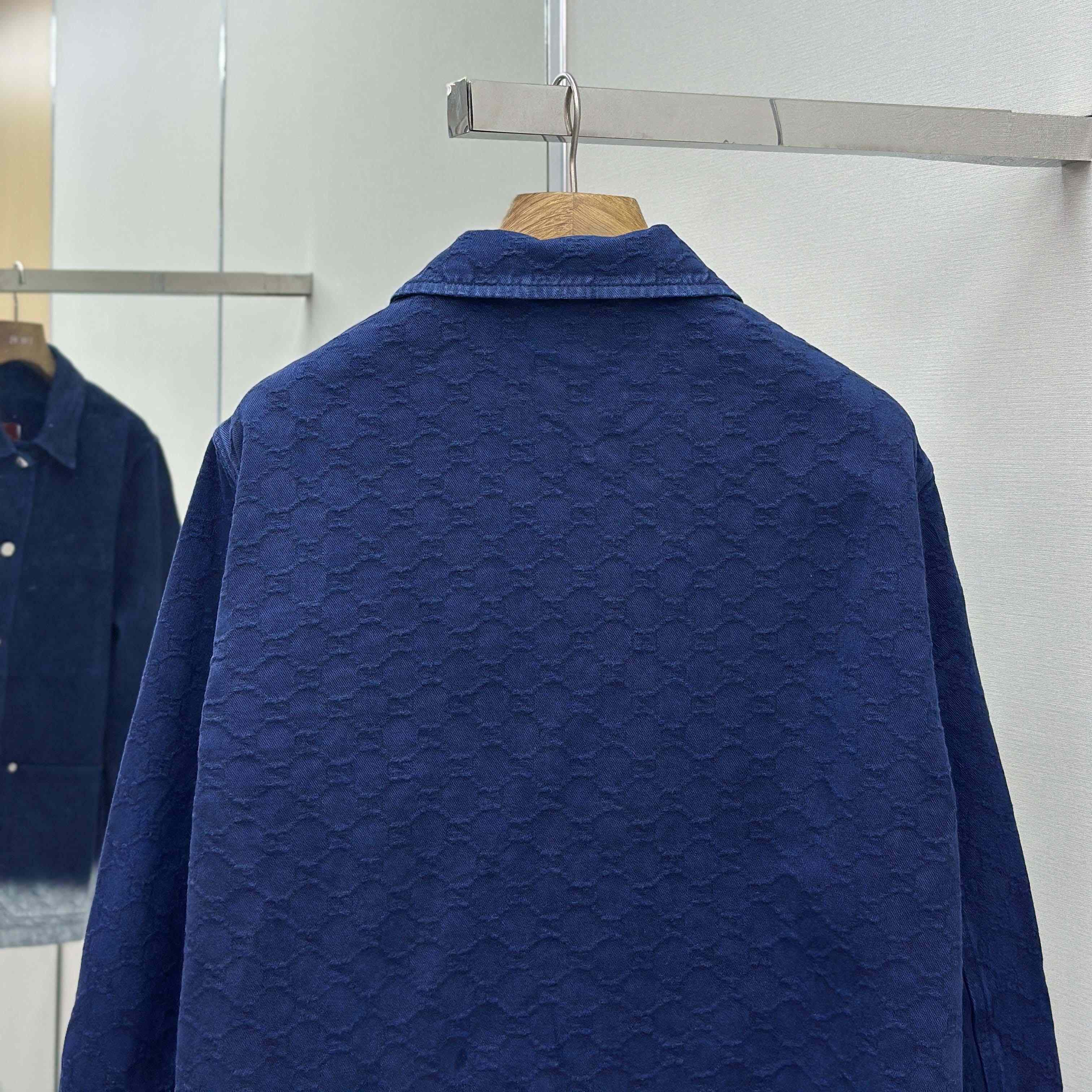 Gucci Bleached GG Cotton Denim Jacquard Shirt - DesignerGu