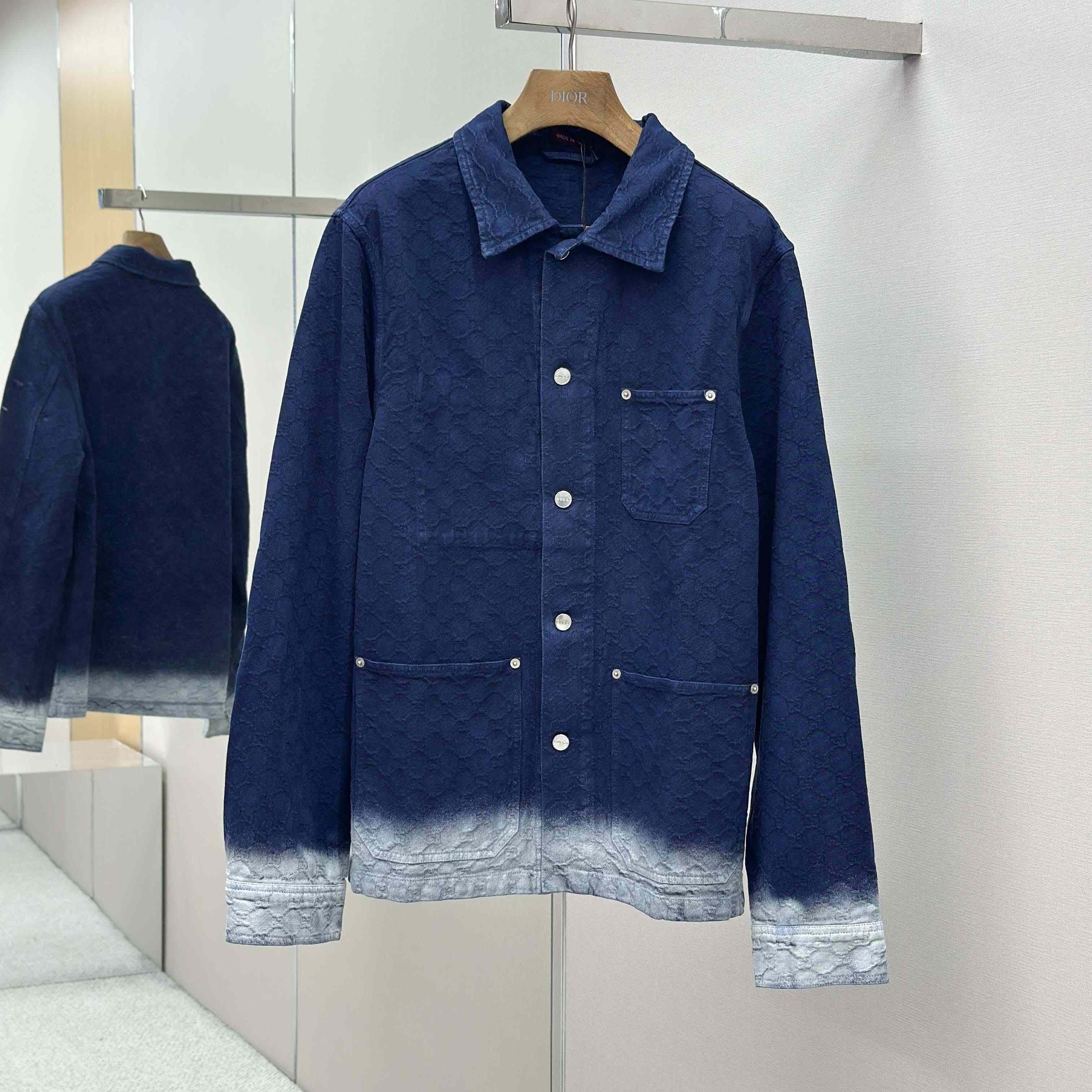 Gucci Bleached GG Cotton Denim Jacquard Shirt - DesignerGu