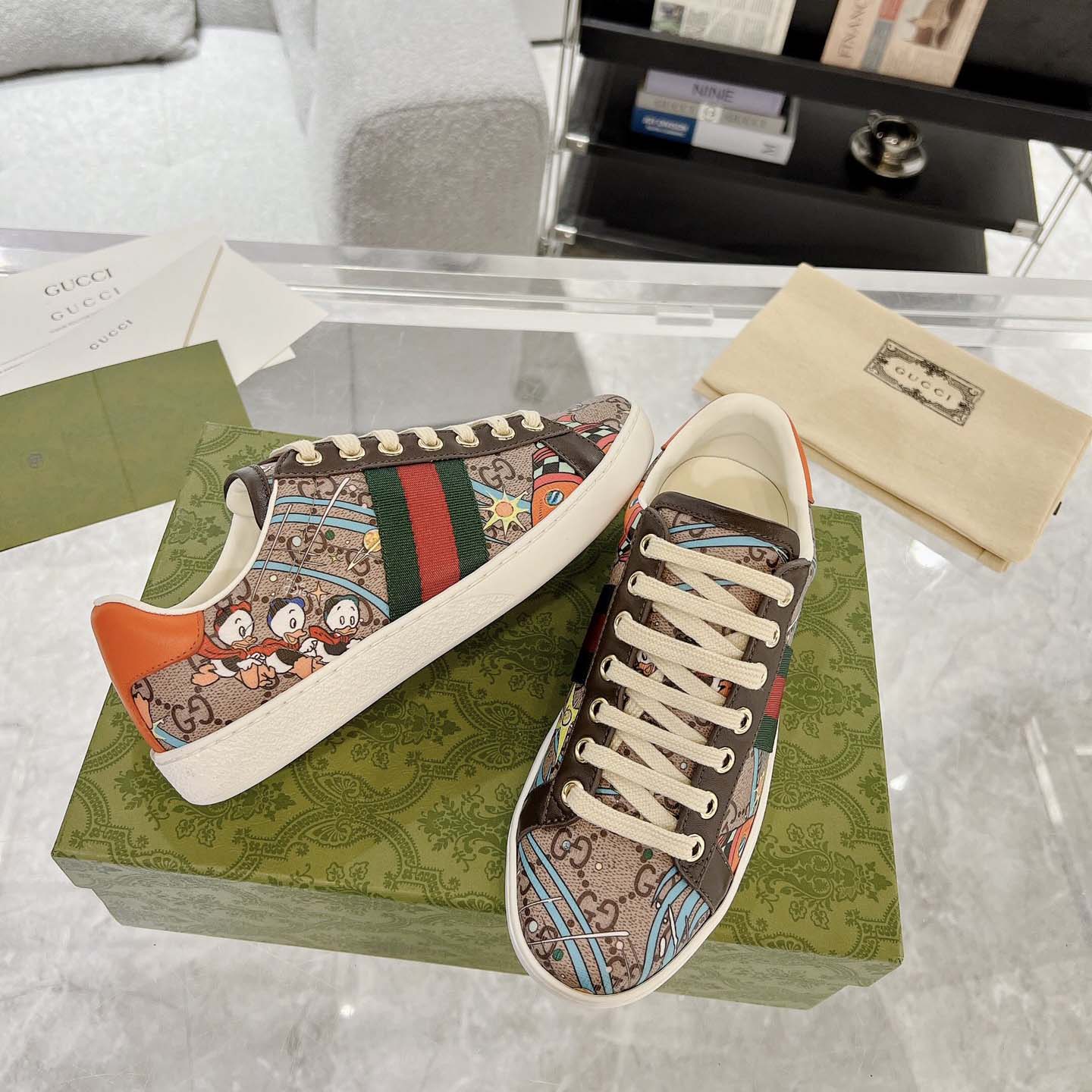Disney x Gucci Ace 'Huey, Dewey and Louie' - DesignerGu