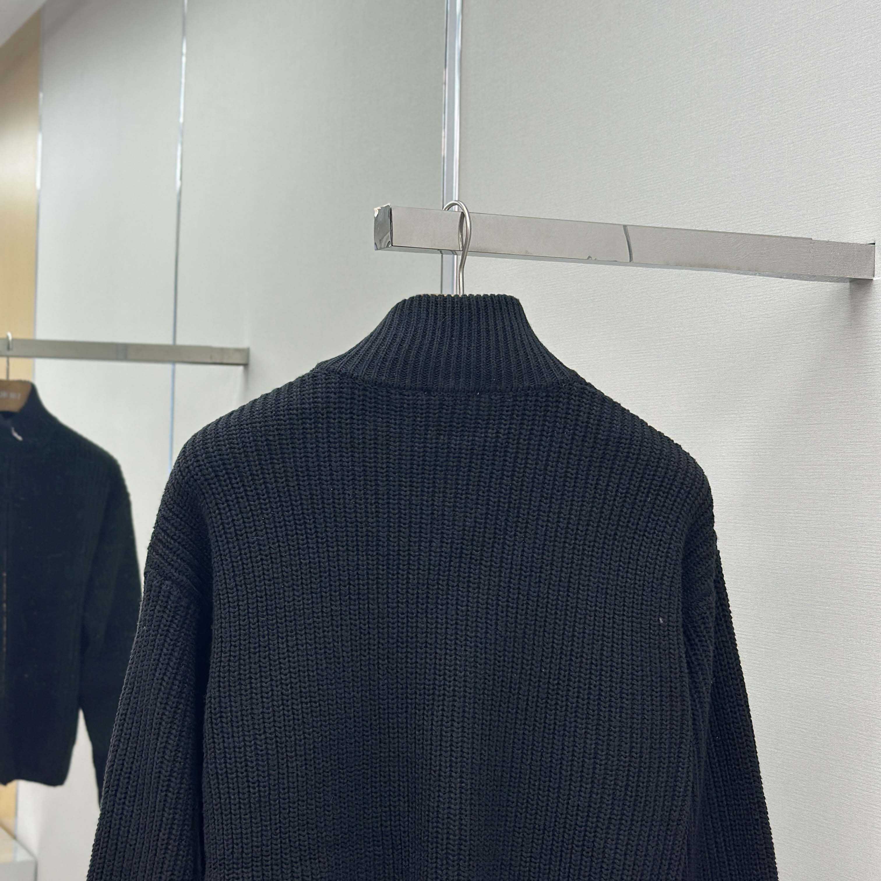 Celine Triomphe Trucker Sweater In Ribbed Wool  - DesignerGu