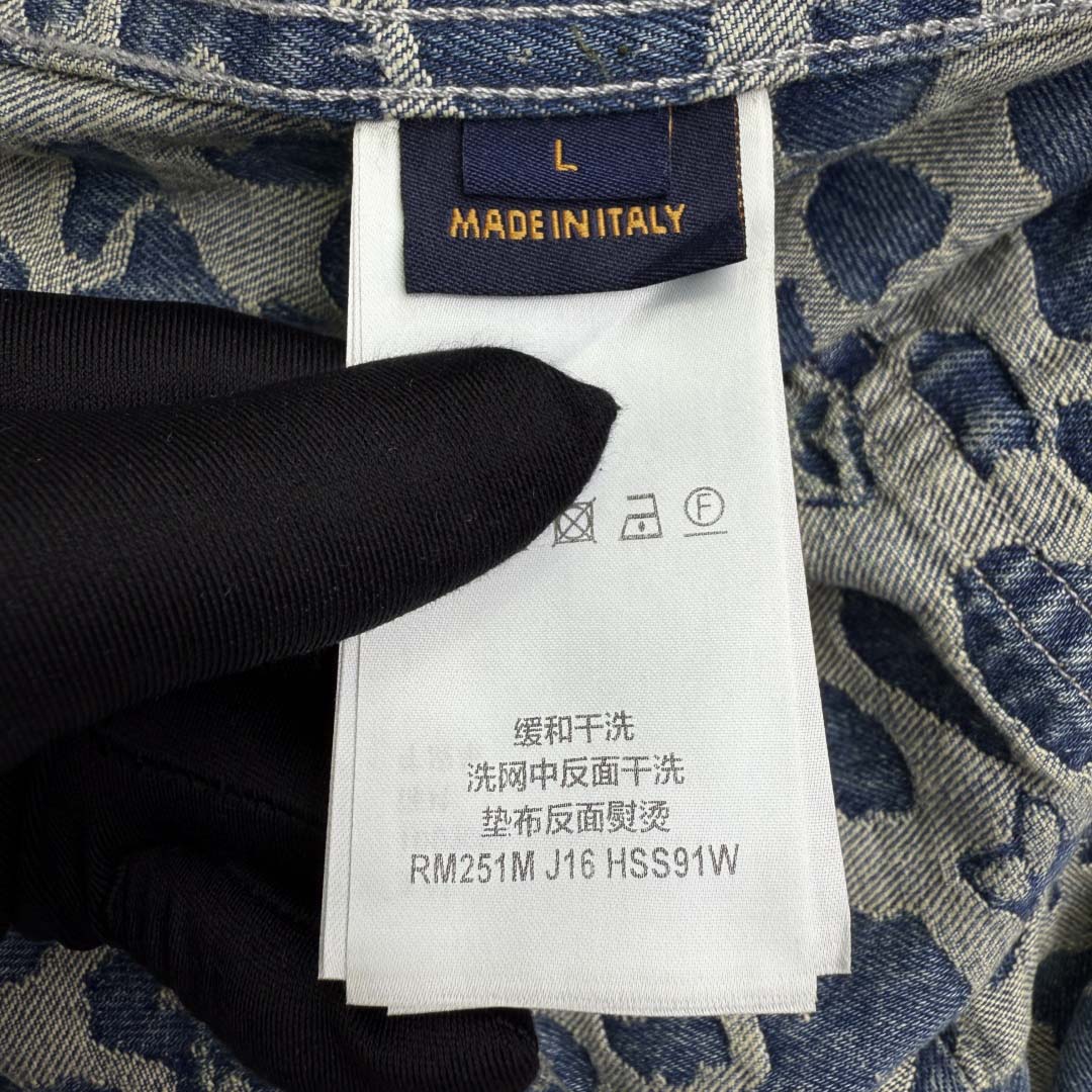 Louis Vuitton Jacquard Workwear Denim Shirts - DesignerGu