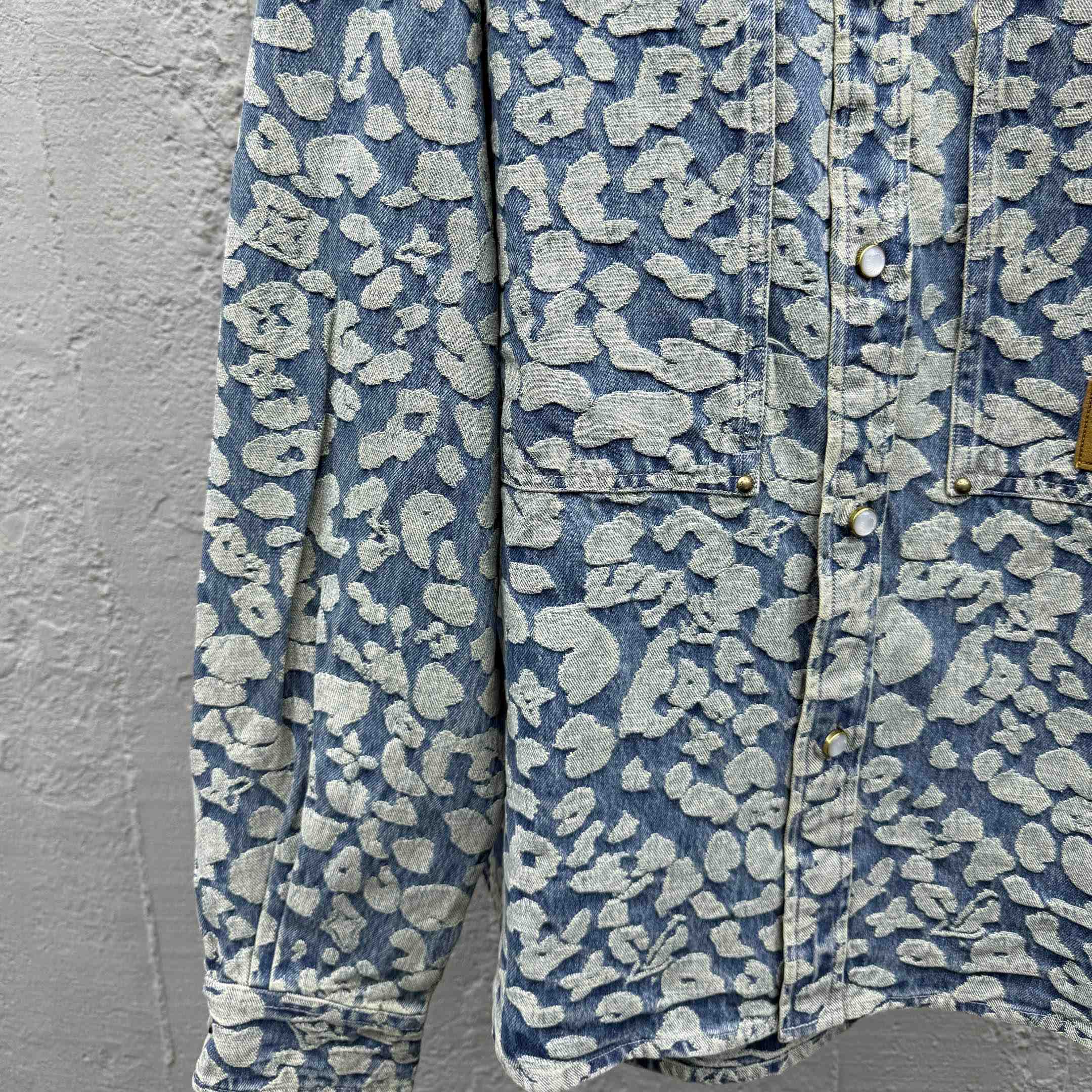 Louis Vuitton Jacquard Workwear Denim Shirts - DesignerGu