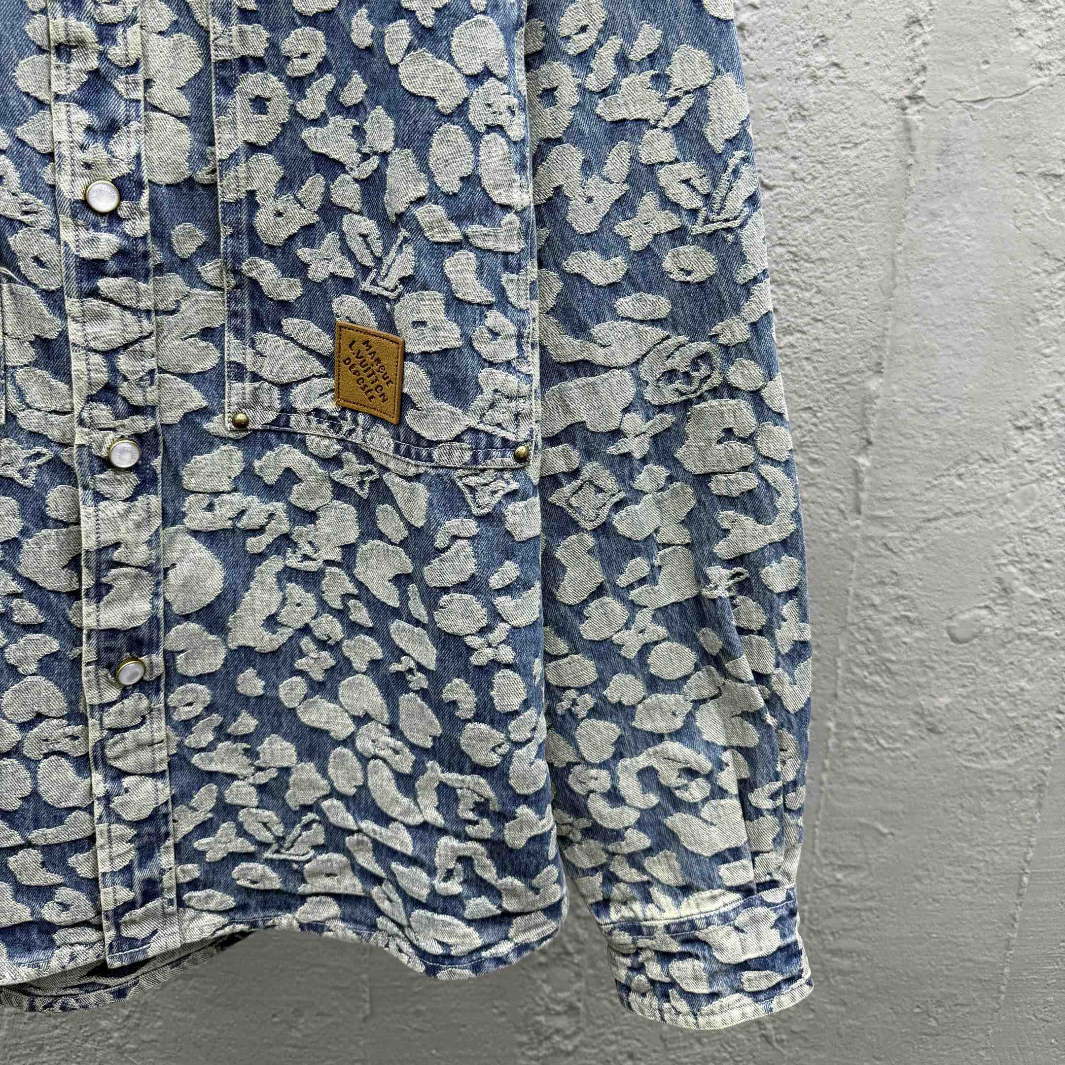 Louis Vuitton Jacquard Workwear Denim Shirts - DesignerGu