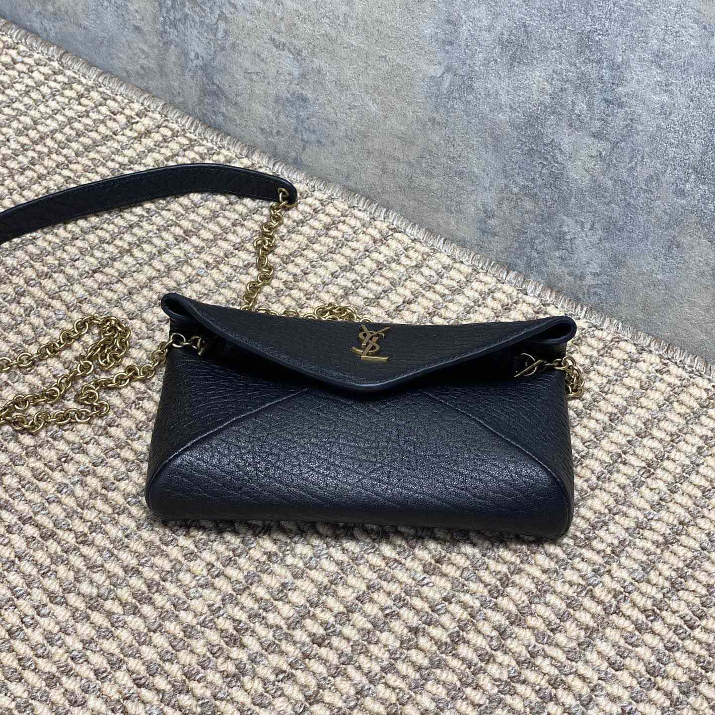 Saint Laurent Cassandre Chain Pouch In Lambskin - DesignerGu