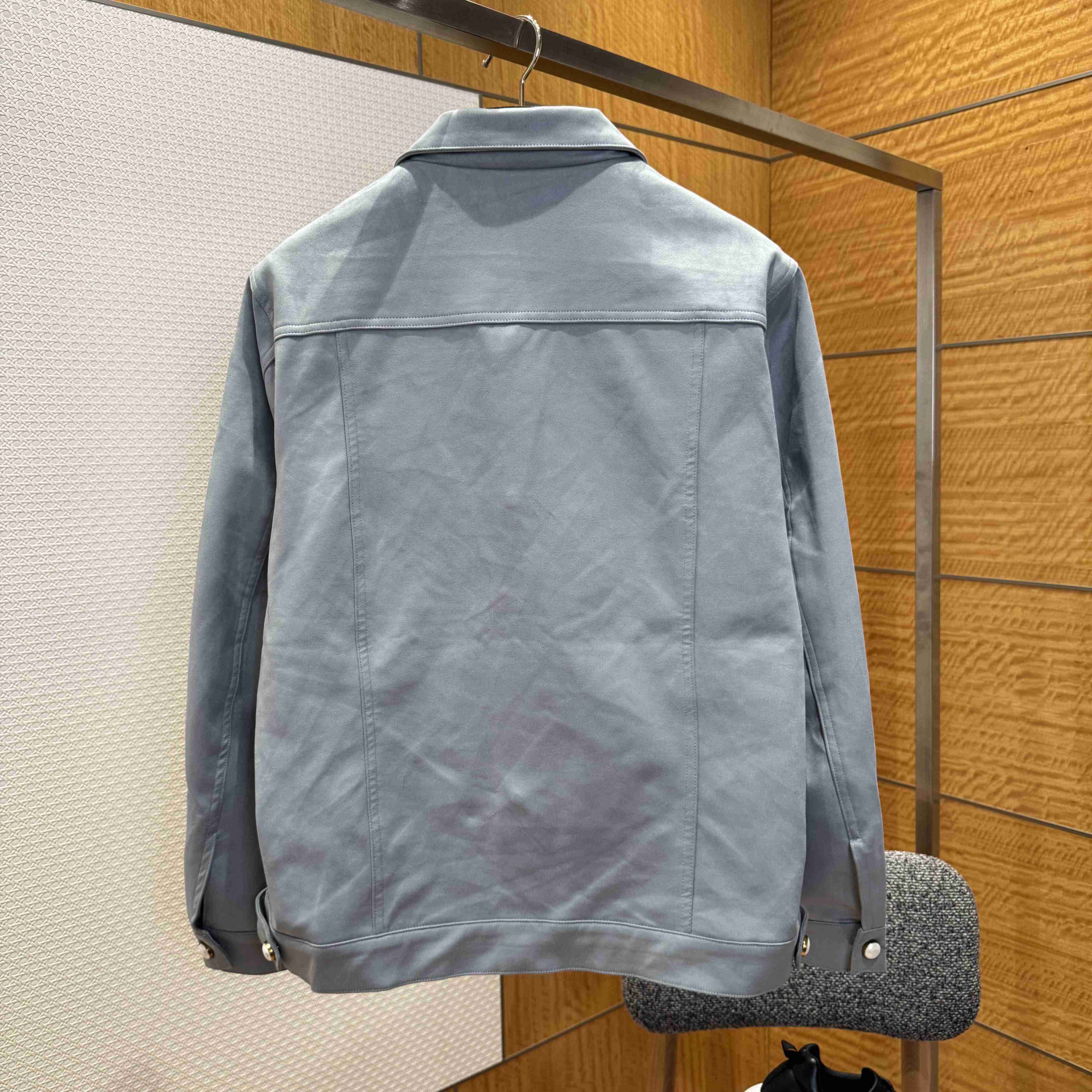 Louis Vuitton Suede Leather Type II Trucker Jacket   1AHVLO - DesignerGu