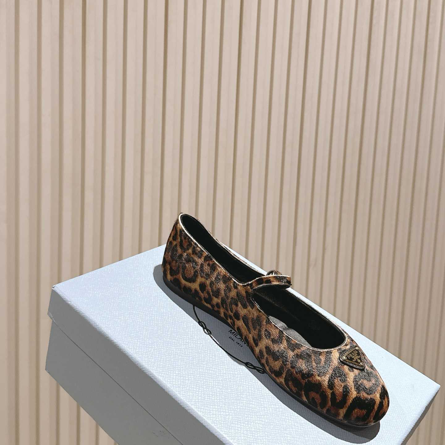 Prada leopard-print Ballerina Shoes - DesignerGu