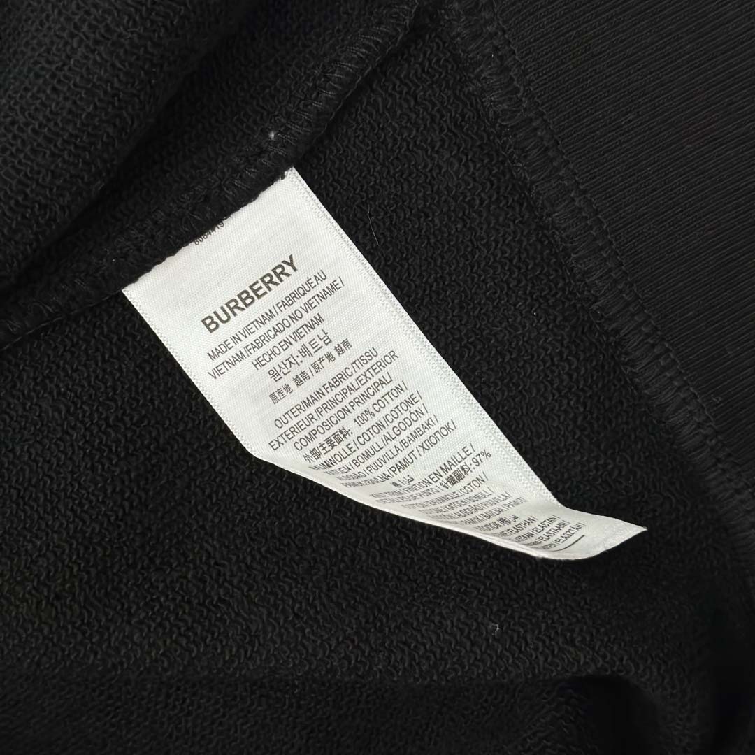 Burberry Check Trim Cotton Sweatshirt - DesignerGu