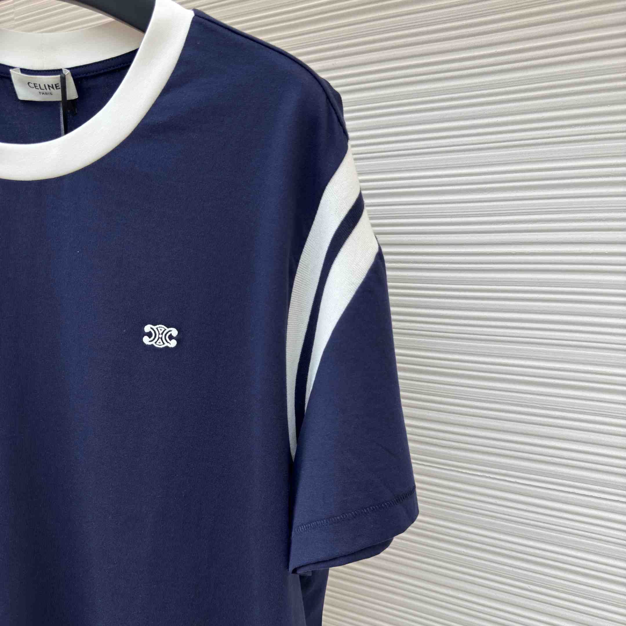 Celine Triomphe Regular T-shirt In Cotton Jersey - DesignerGu