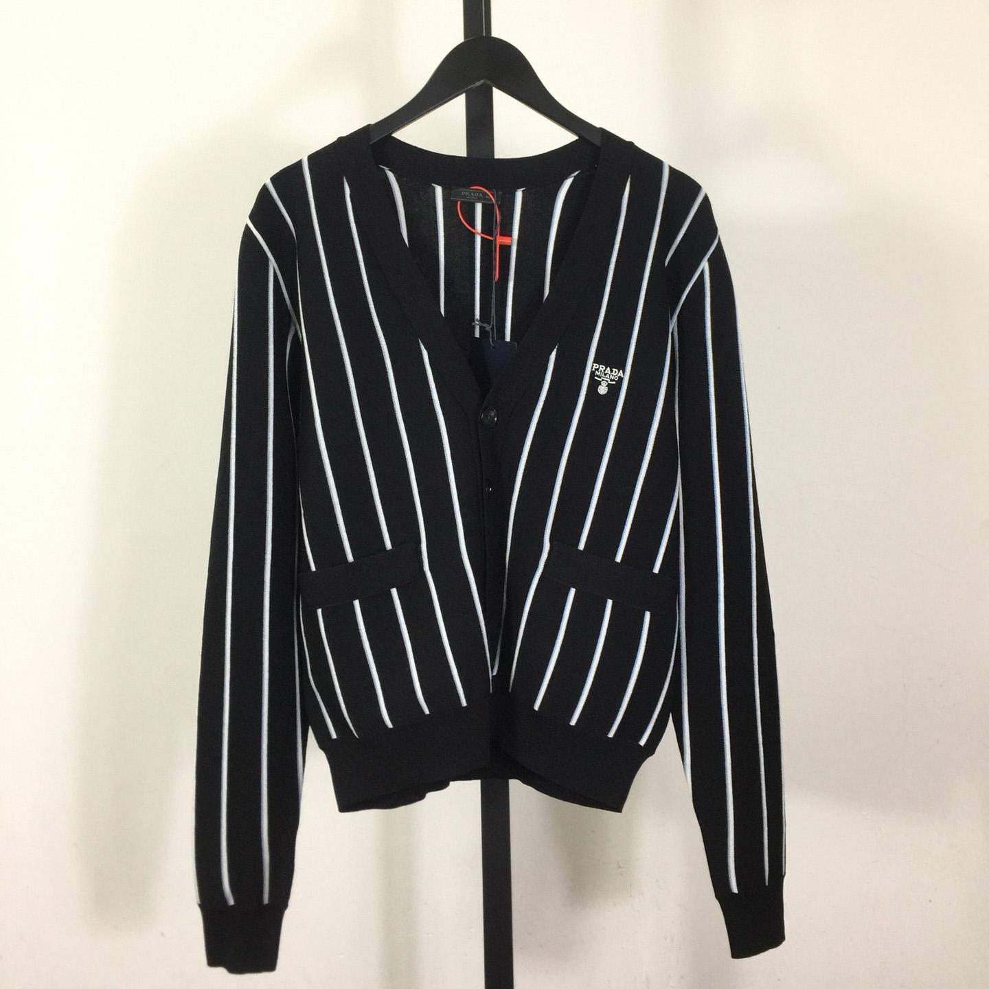 Prada Black Wool Cardigan - DesignerGu