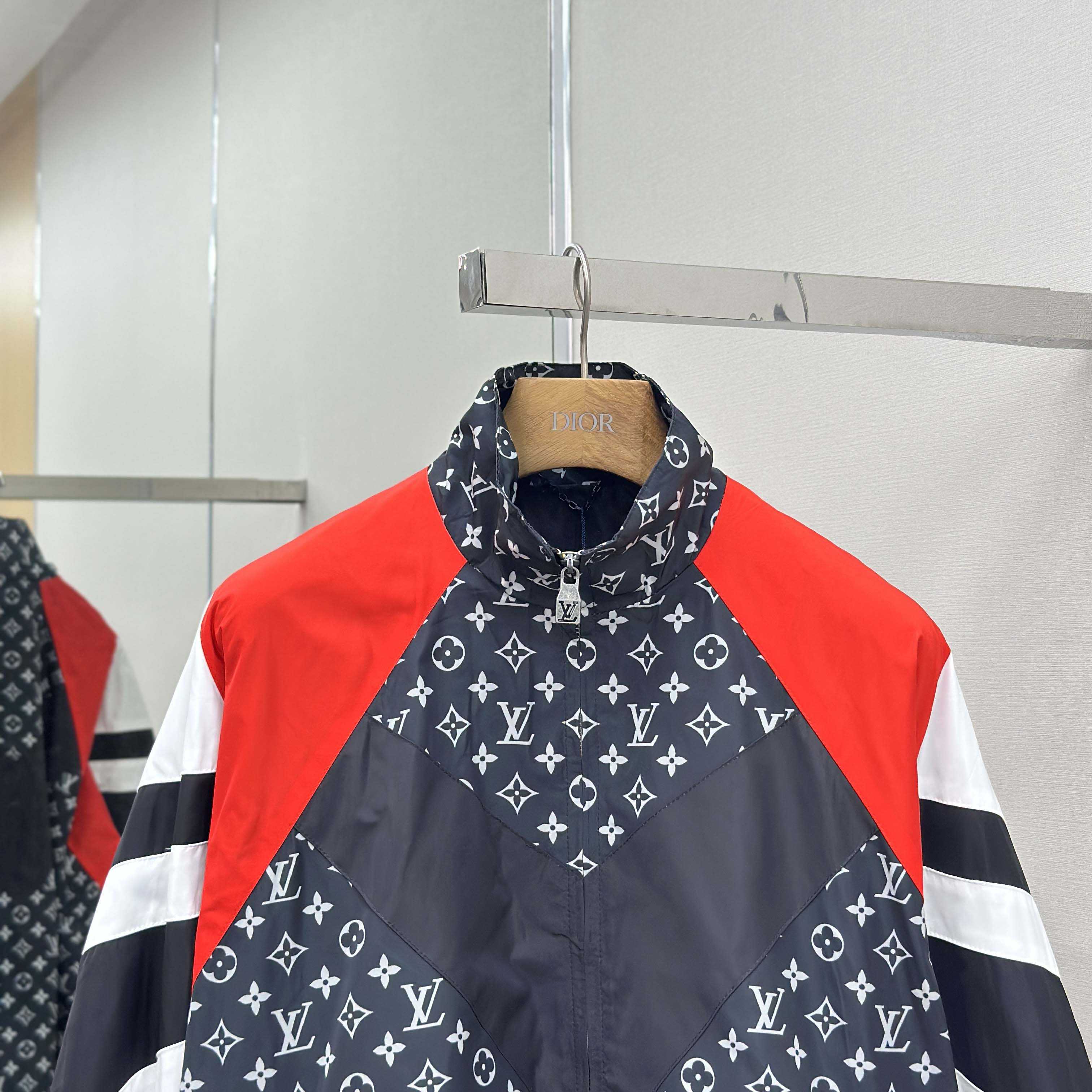 Louis Vuitton Monogram Printed Nylon Tracksuit Top   1AILQ5 - DesignerGu