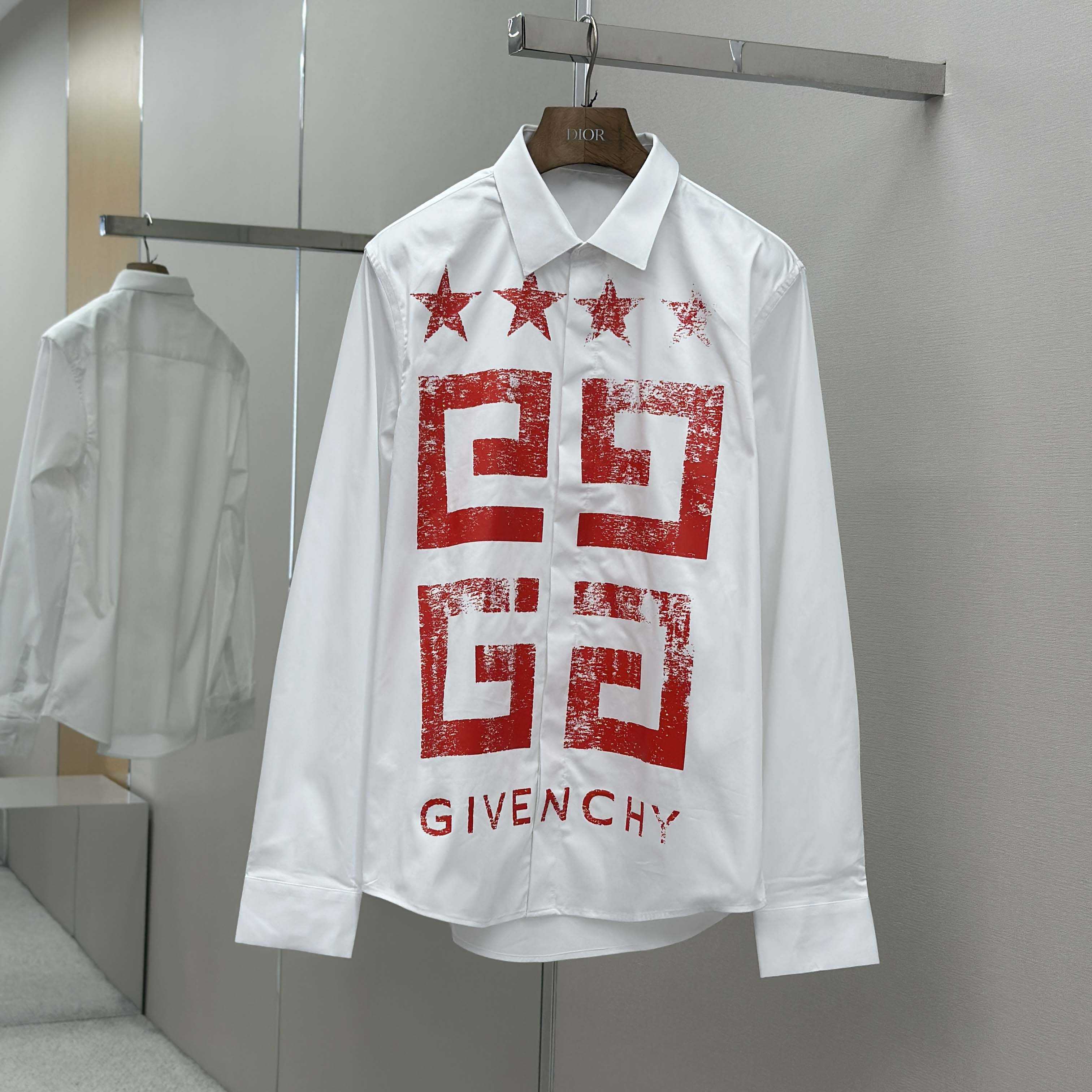 Givenchy Cotton Shirt with 4G Stars - DesignerGu