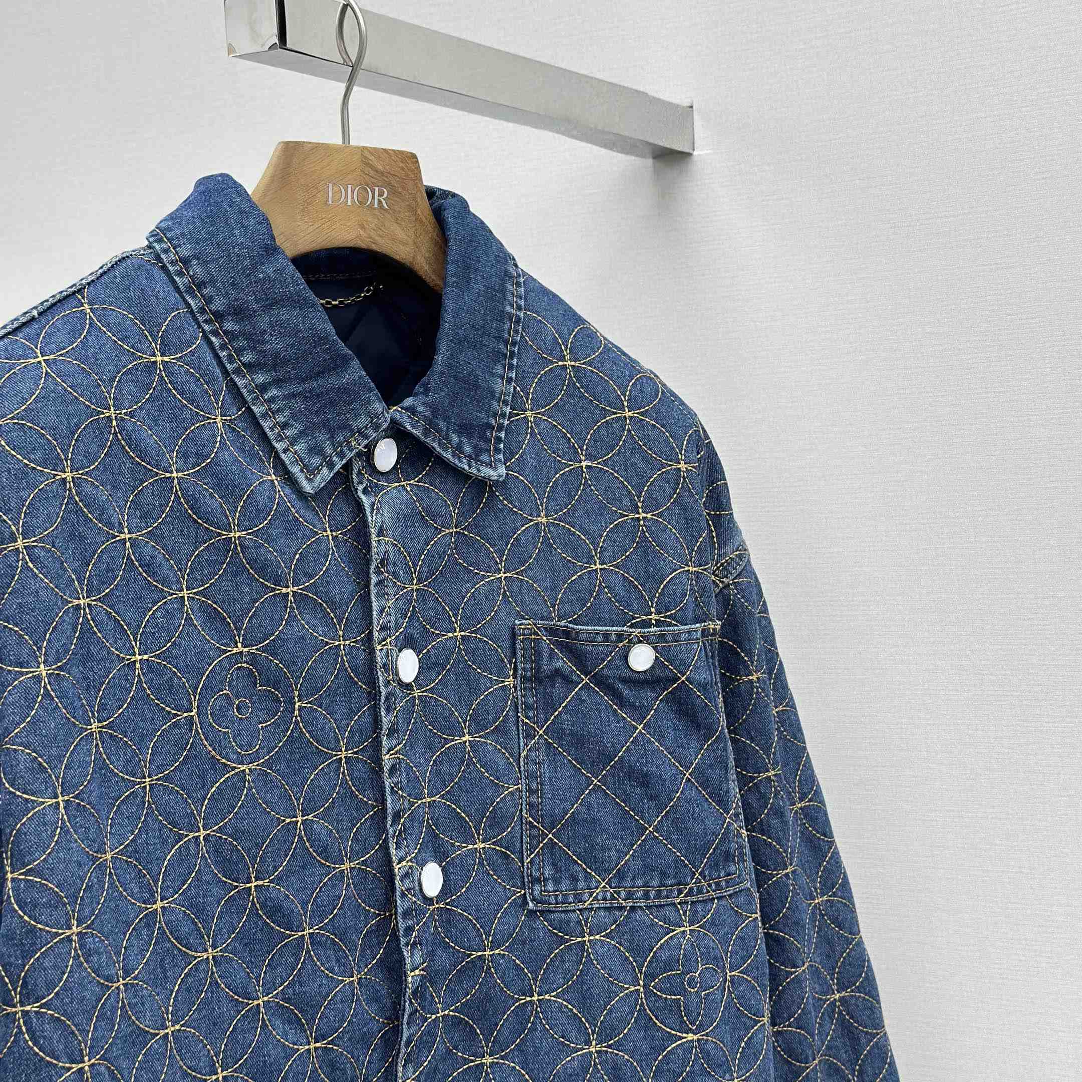 Louis Vuitton Embroidered Denim Blouson   1AILM5 - DesignerGu