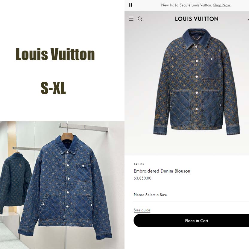 Louis Vuitton Embroidered Denim Blouson   1AILM5 - DesignerGu