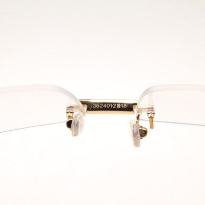 Cartier CT_3524012 Diamond White Mix Black Buffalo Eyeglasses In Gold - DesignerGu