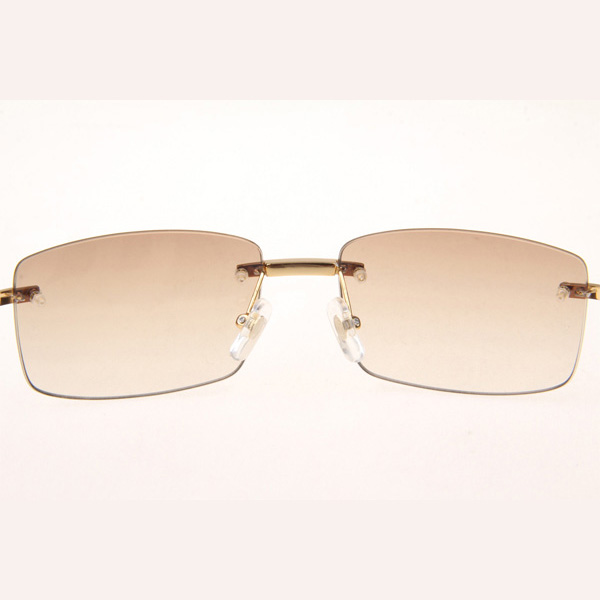 Cartier CT_3524012 Diamond White Buffalo Sunglasses In Gold Brown - DesignerGu