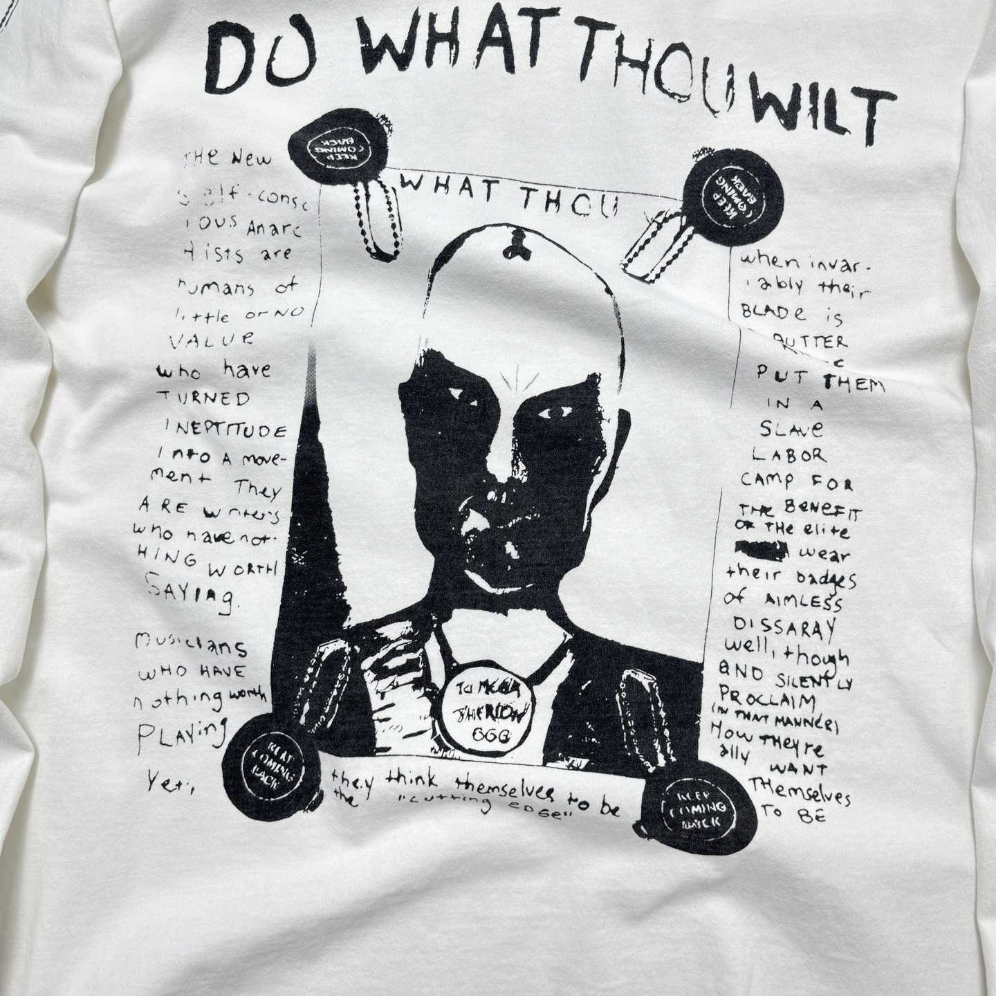 Enfants Riches Déprimés Do What Thou Wilt Long-Sleeve T-Shirt 'Faded White' - DesignerGu