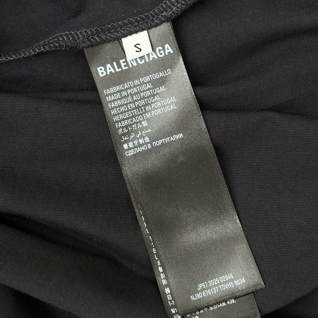 Balenciaga Taped Balenciaga Back T-Shirt Medium Fit in heather grey dry jersey - DesignerGu