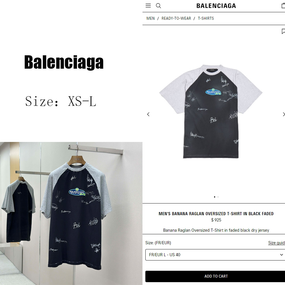 Balenciaga Taped Balenciaga Back T-Shirt Medium Fit in heather grey dry jersey - DesignerGu