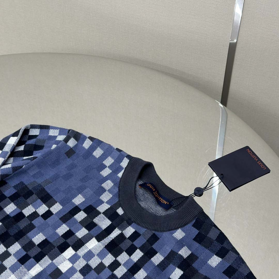 Louis Vuitton LV Vers Damoflage Jacquard Pullover   1AGHTO - DesignerGu