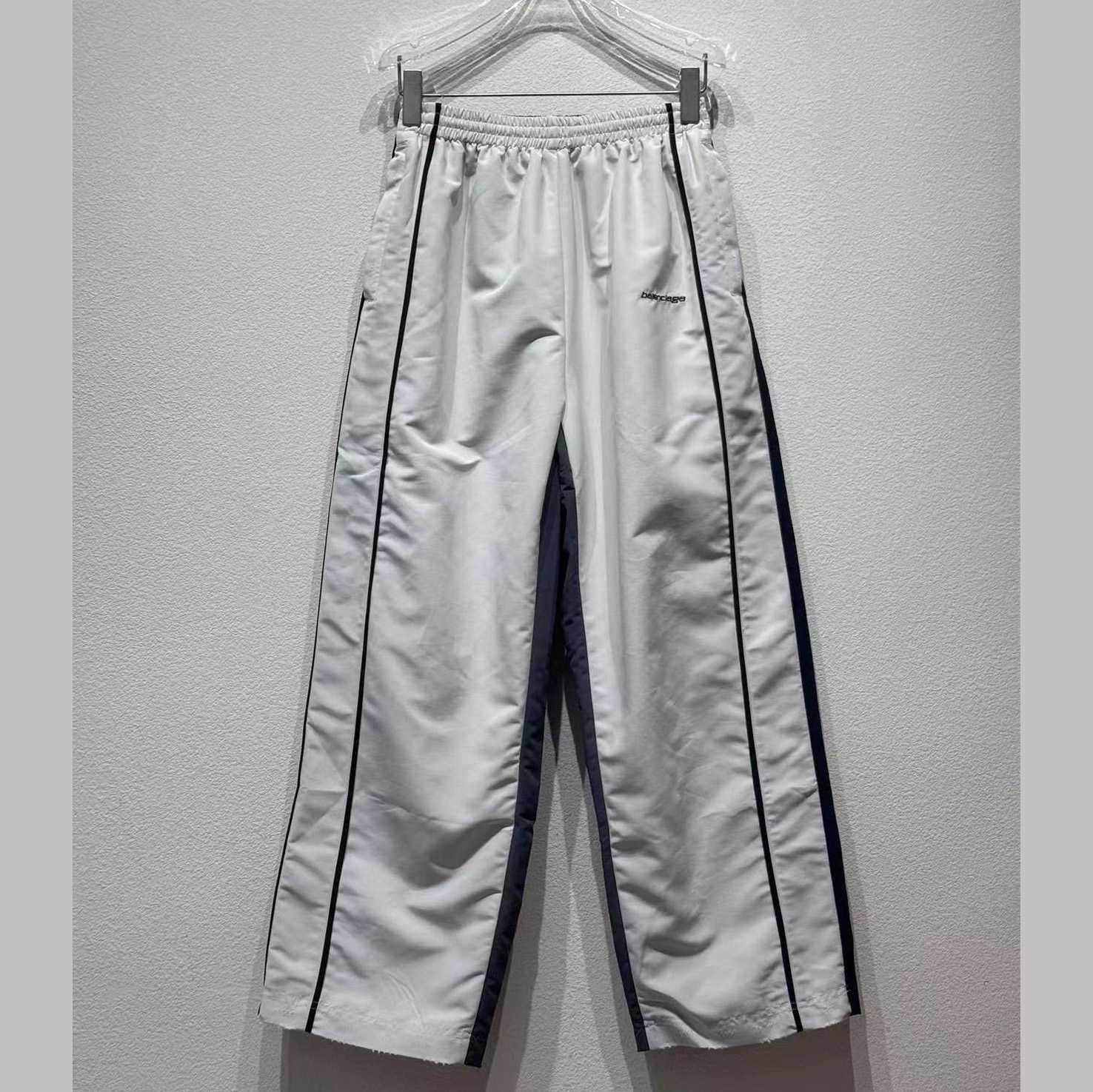 Balenciaga 50/50 Tracksuit Pants In White And Grey  - DesignerGu