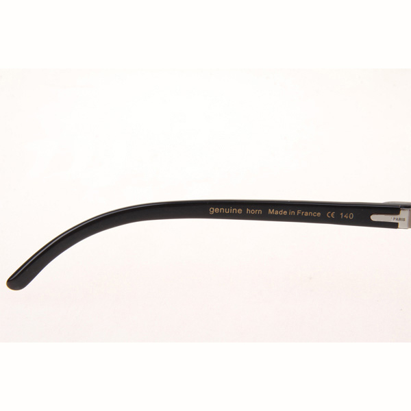 Cartier CT_3524012 Diamond Black Buffalo Eyeglasses In Silver Brown - DesignerGu