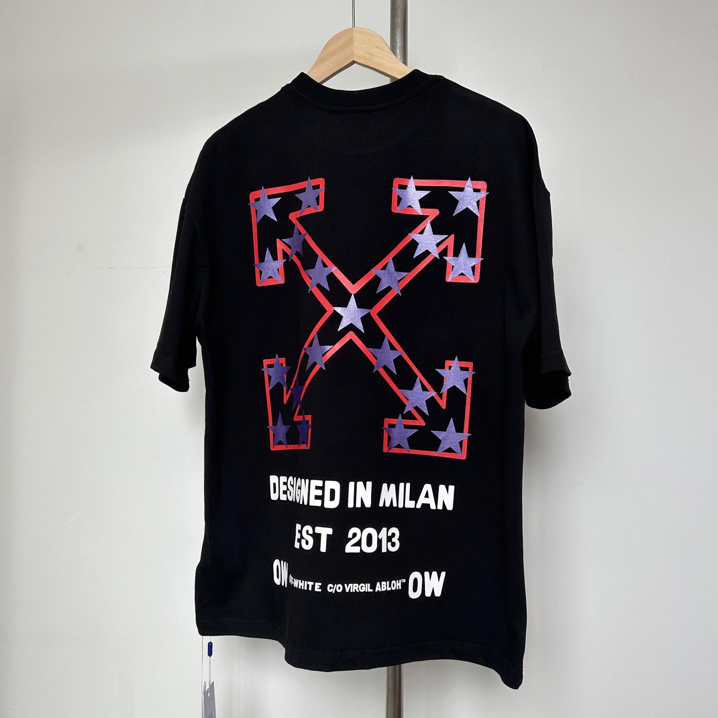 Off-White Black Starry Arrow T-Shirt - DesignerGu