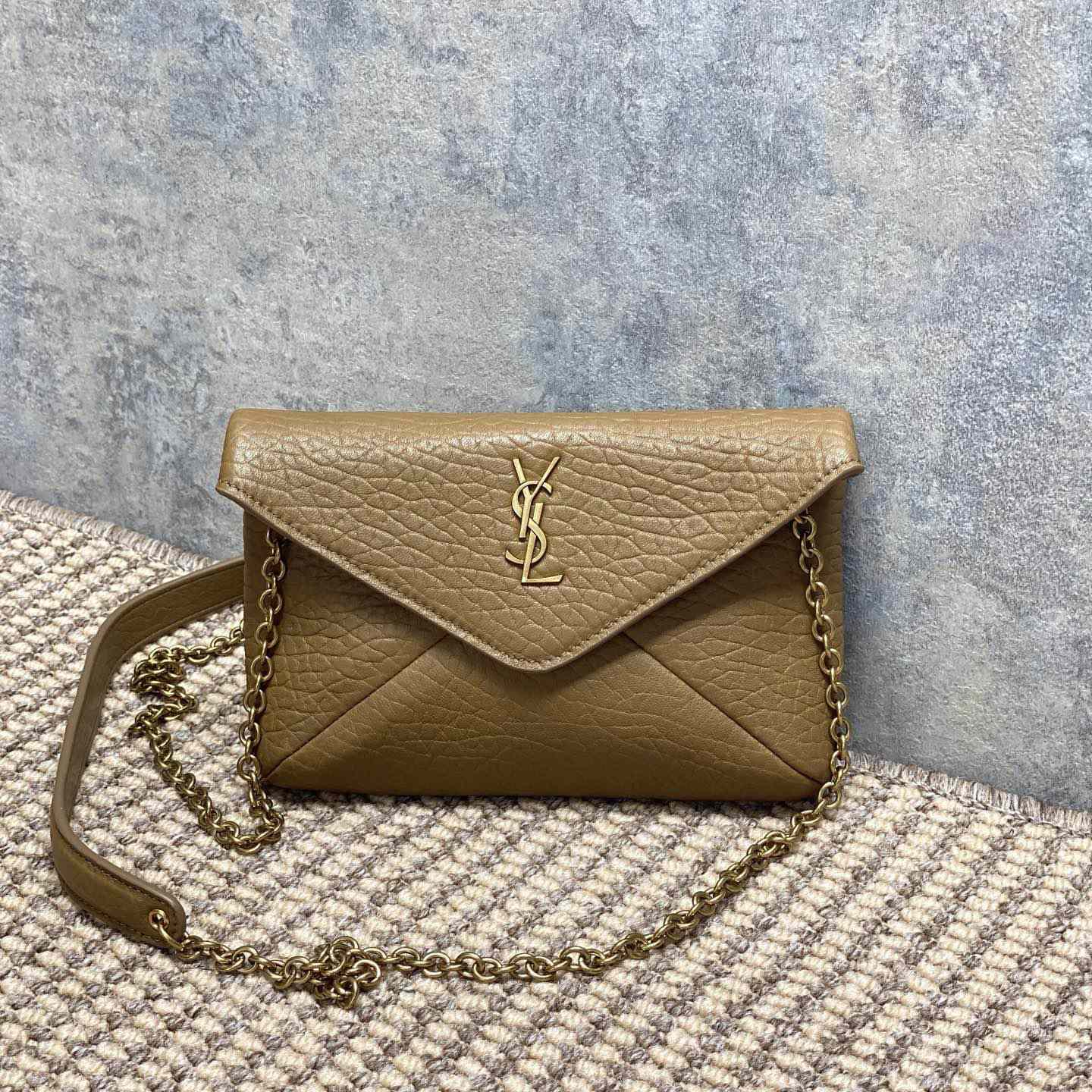 Saint Laurent Cassandre Chain Pouch In Lambskin - DesignerGu