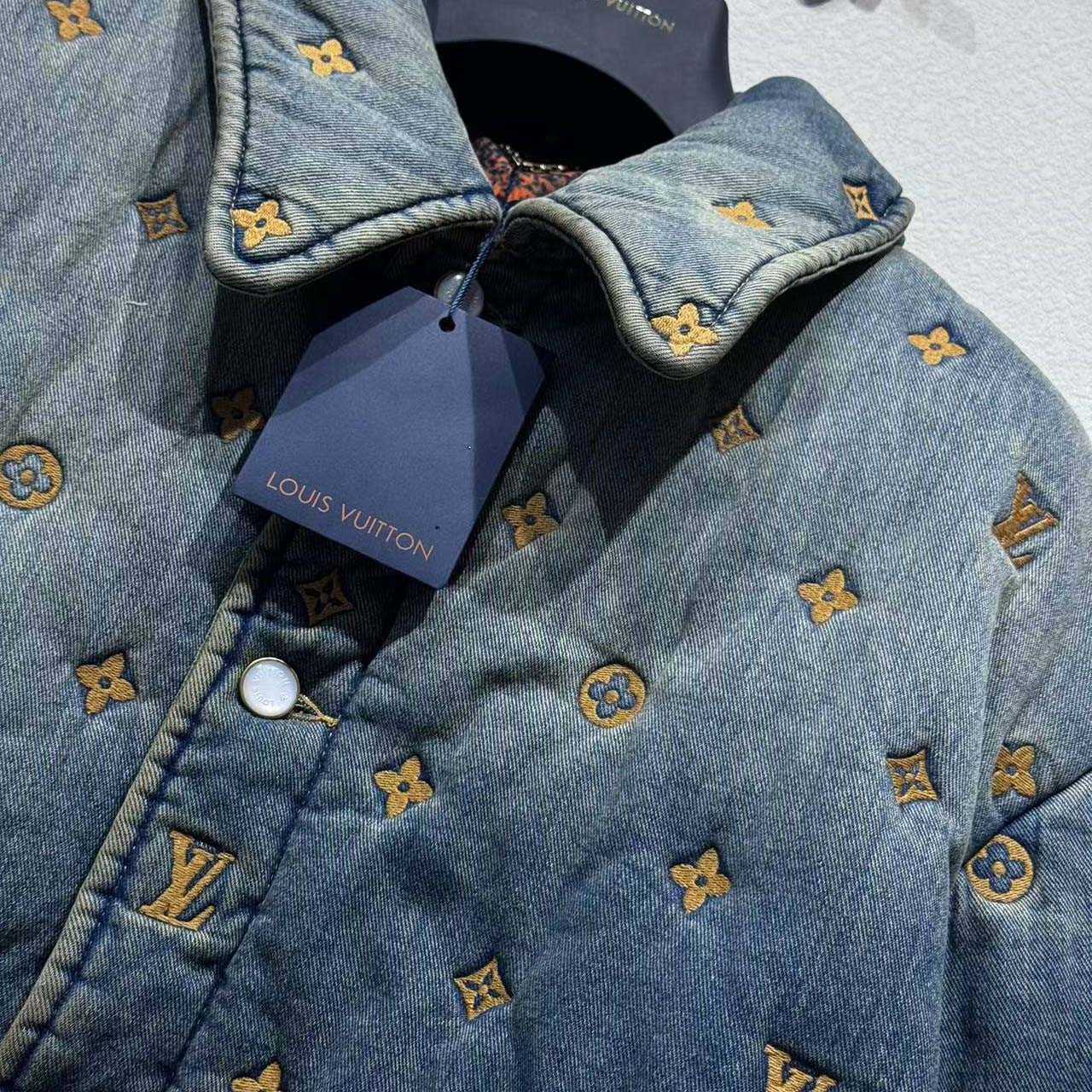 Louis Vuitton Padded Denim Monogram Overshirt   1AFJCQ - DesignerGu