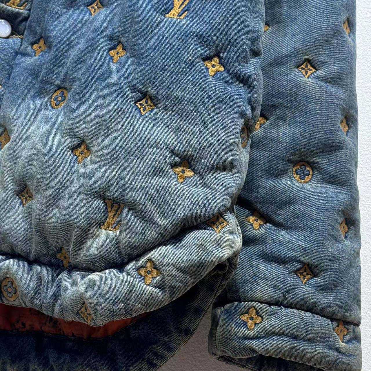 Louis Vuitton Padded Denim Monogram Overshirt   1AFJCQ - DesignerGu