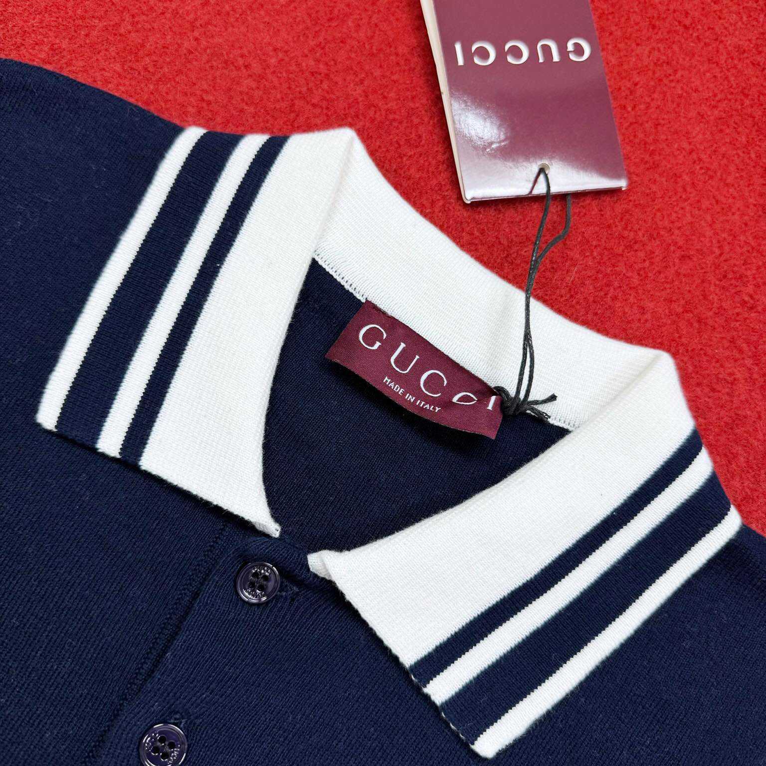 Gucci Cotton Polo Shirt With Embroidery  - DesignerGu