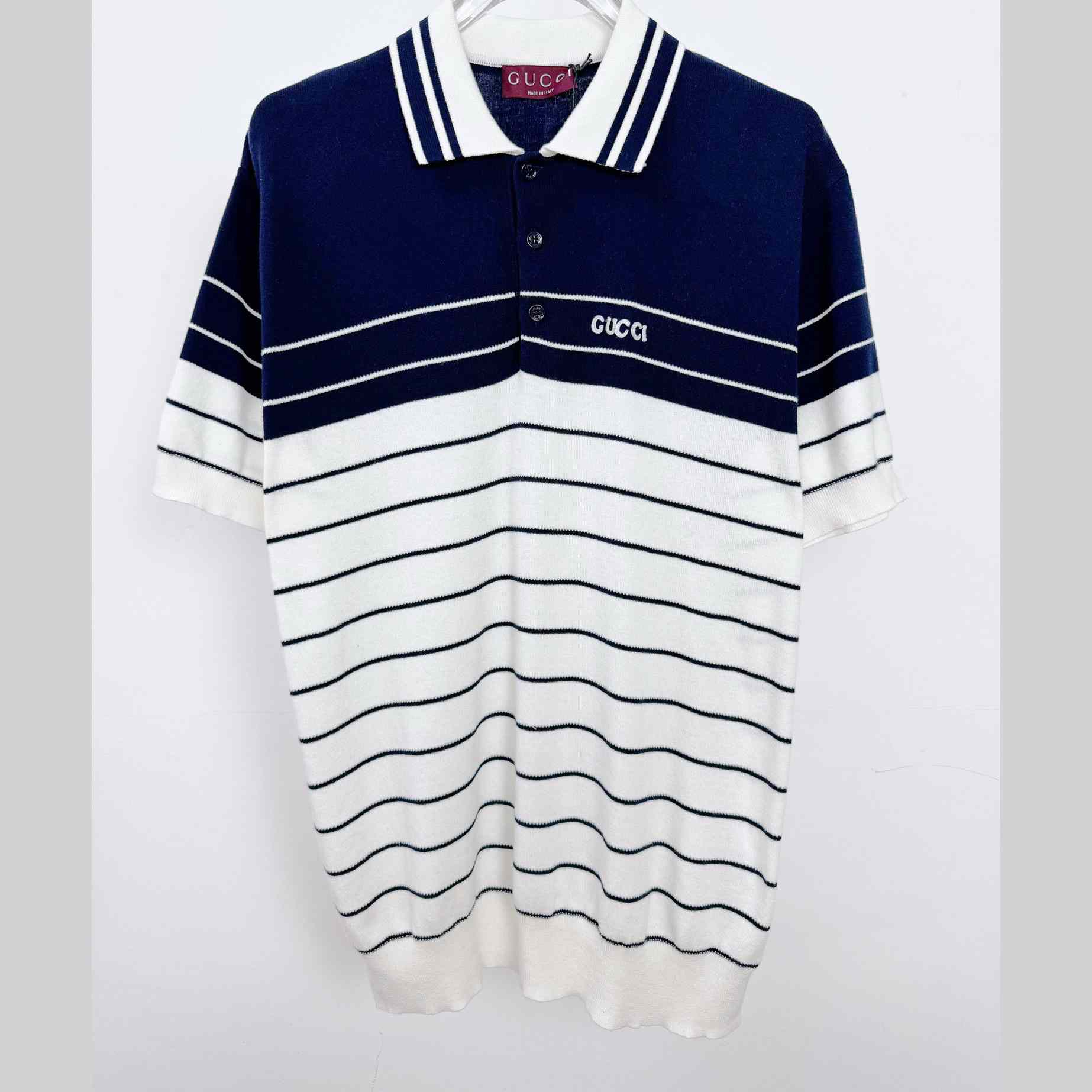 Gucci Cotton Polo Shirt With Embroidery  - DesignerGu