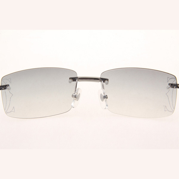 Cartier CT_3524012 Diamond Wood Eyeglasses In Silver Grey - DesignerGu