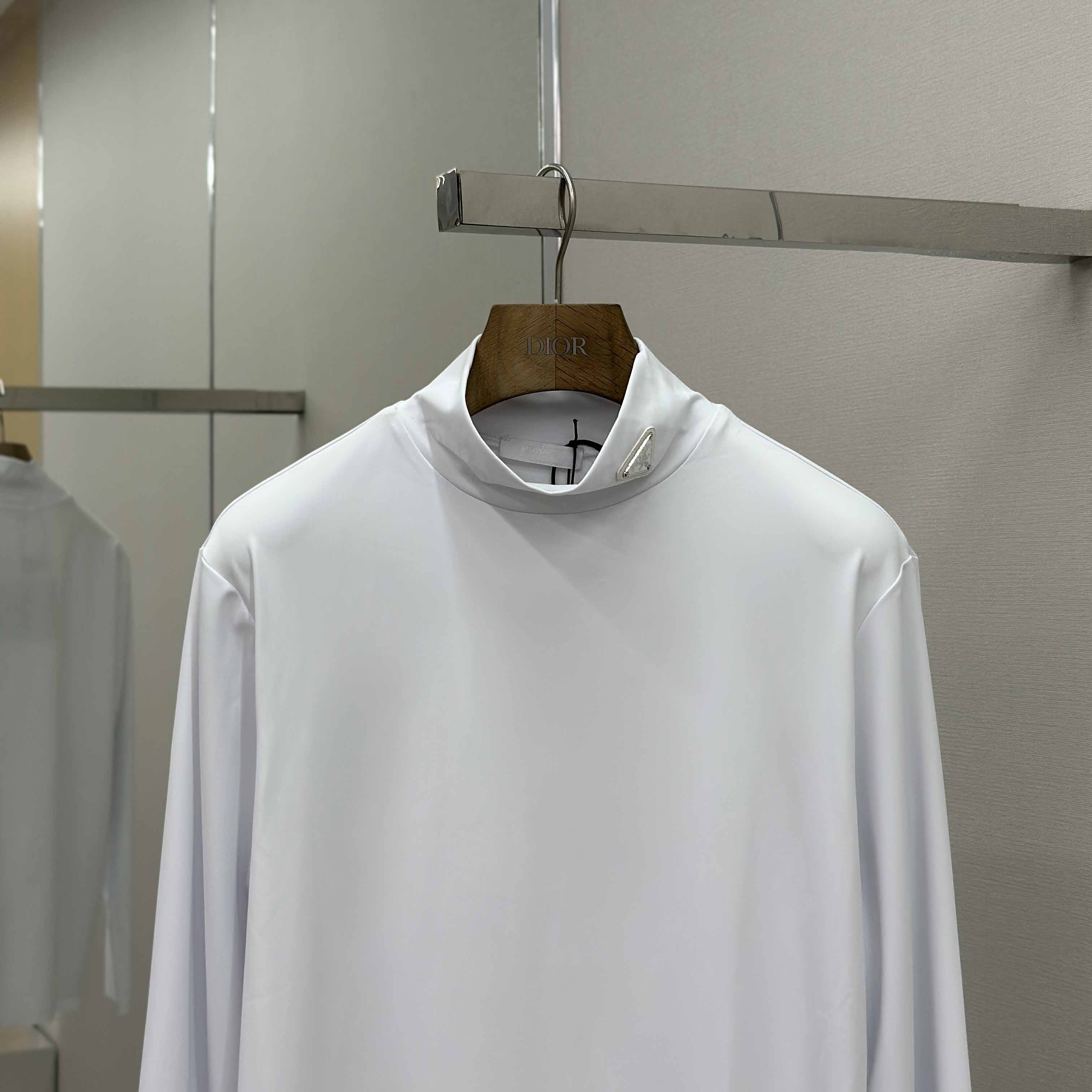 Prada Technical Jersey Mock Turtleneck - DesignerGu