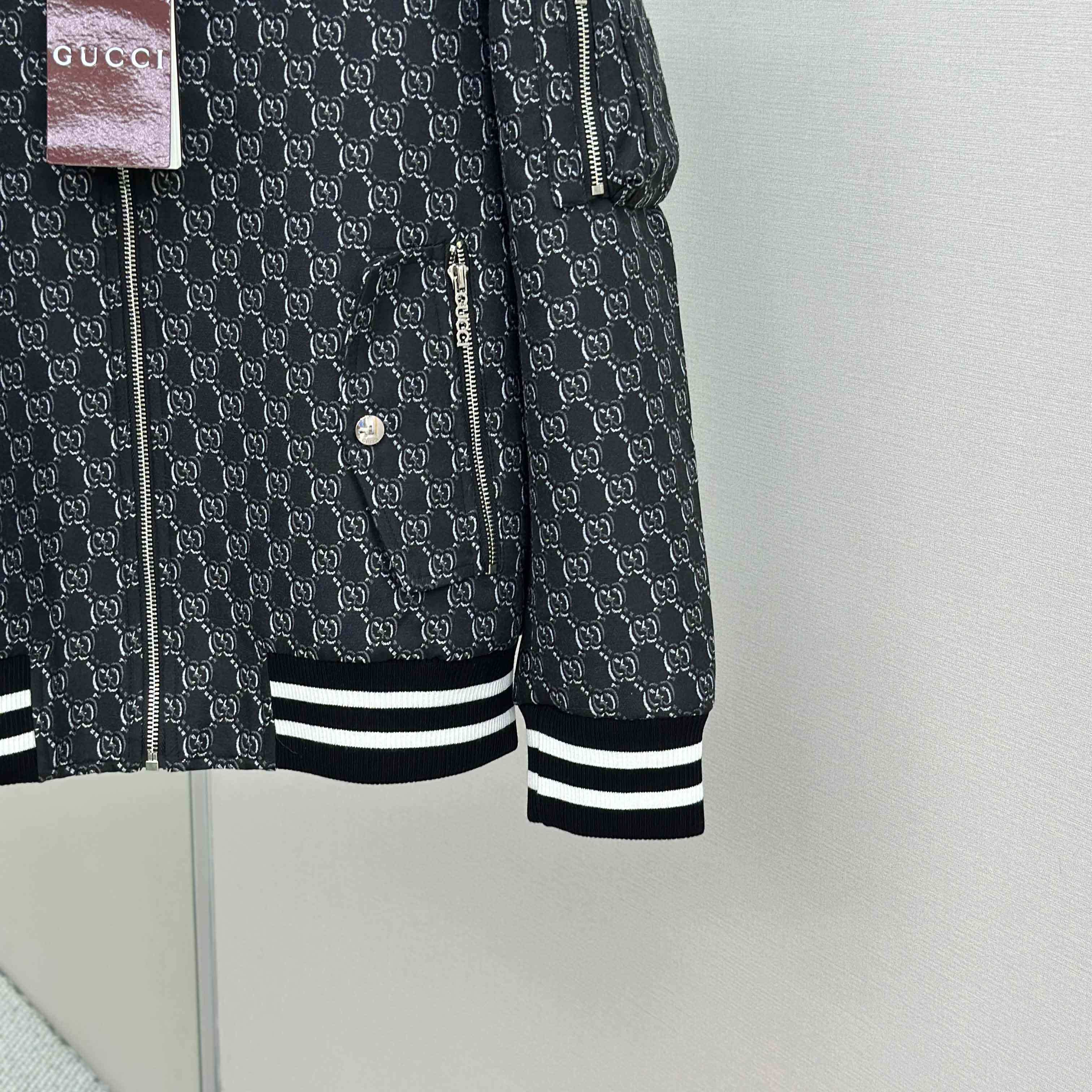 Gucci Logo-Jacquard Padded Cotton-Twill Bomber Jacket - DesignerGu