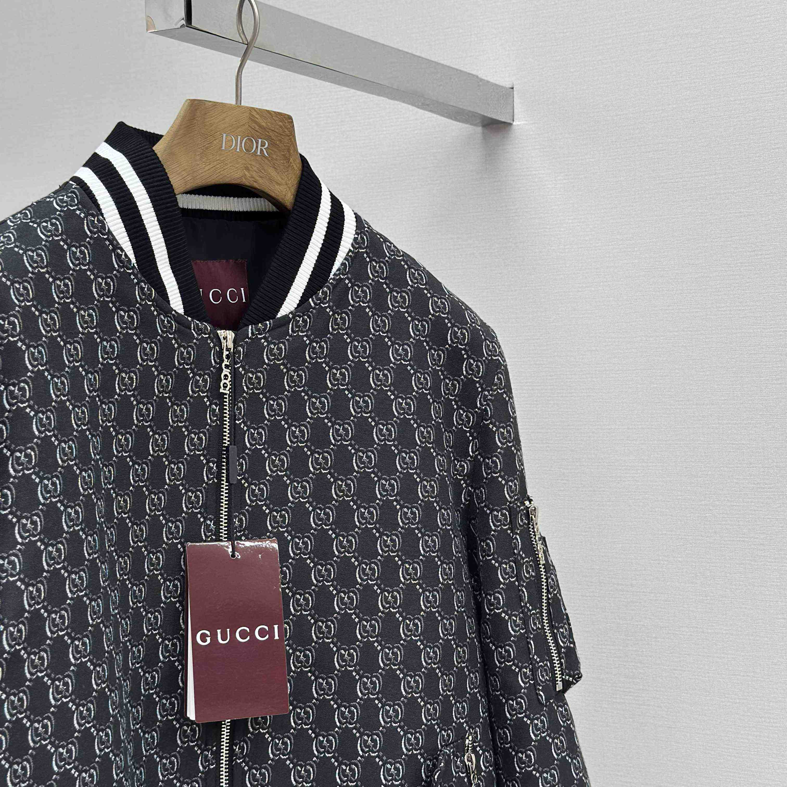 Gucci Logo-Jacquard Padded Cotton-Twill Bomber Jacket - DesignerGu