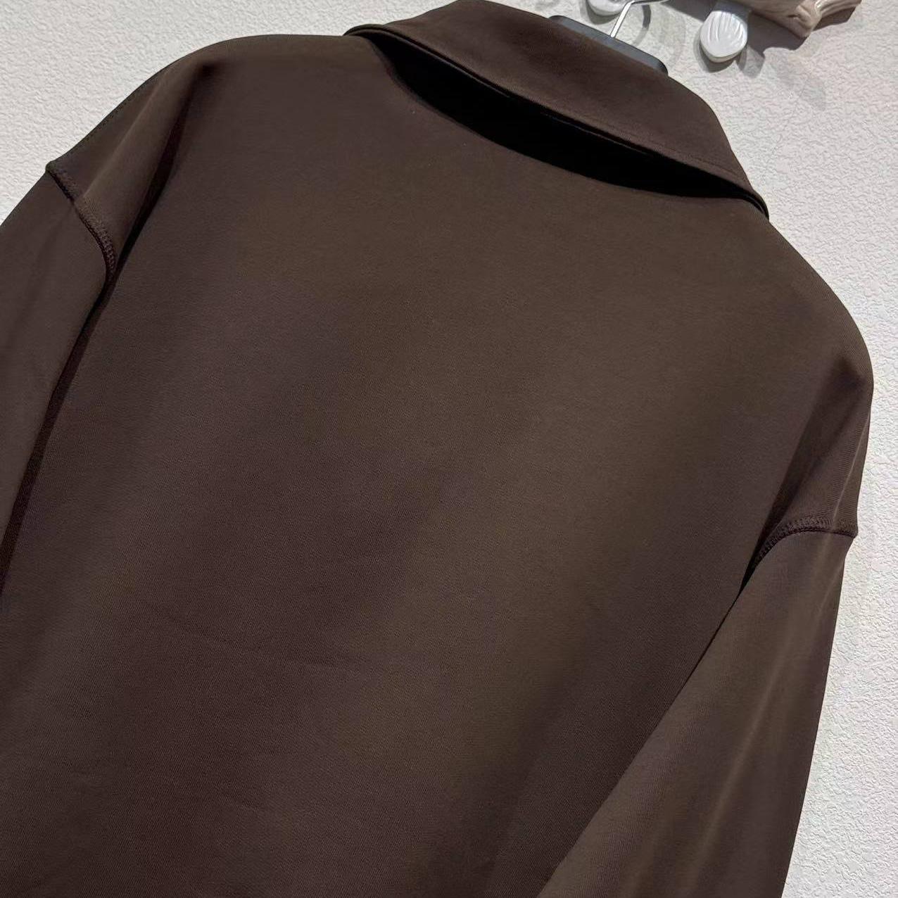 Prada Cotton Triangle Chest Quarter-Zip Sweatshirt - DesignerGu